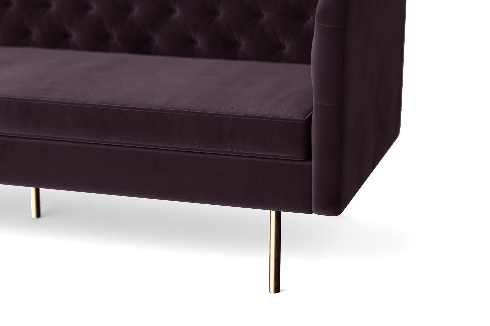 Spezia 4 Seater Sofa Purple Velvet