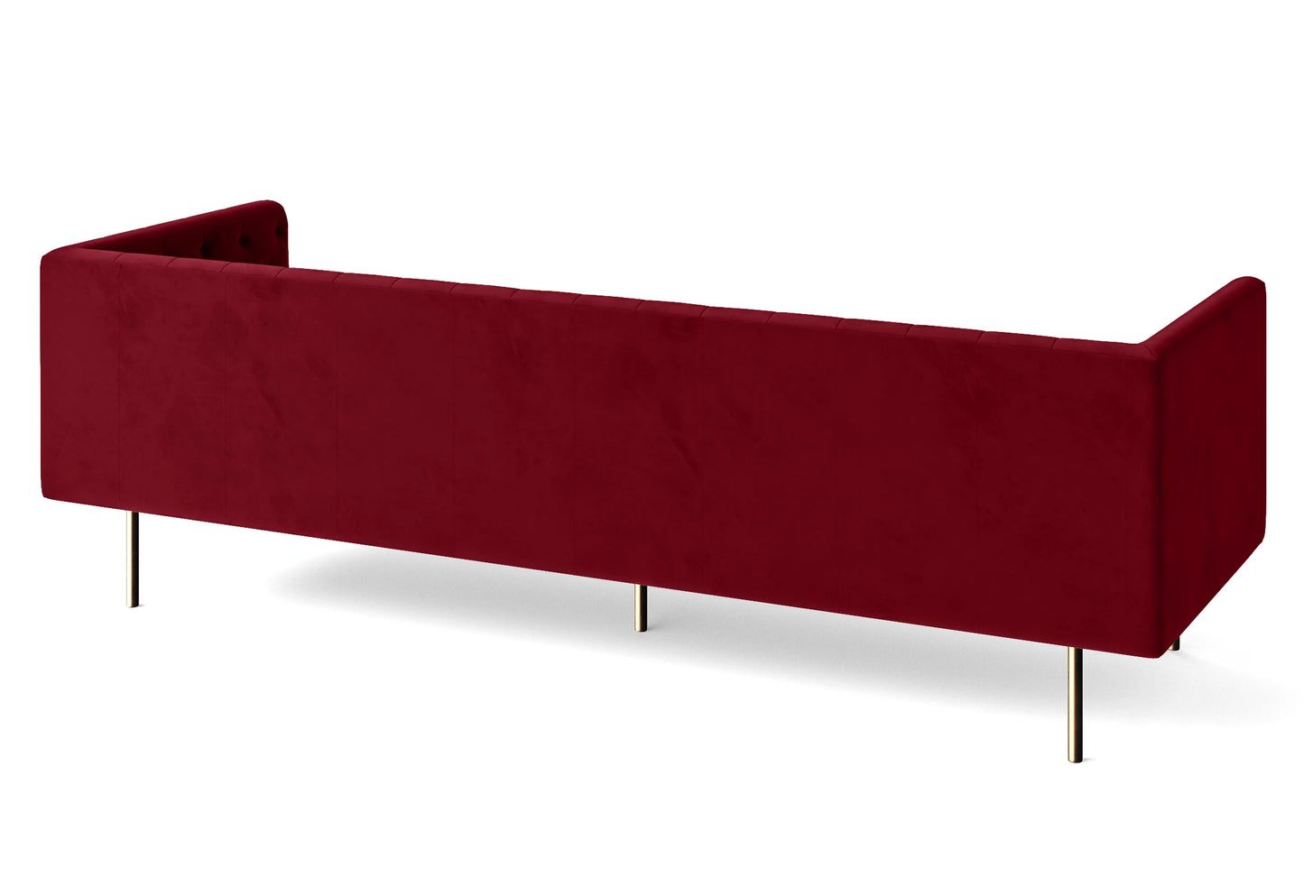 Spezia 4 Seater Sofa Red Velvet