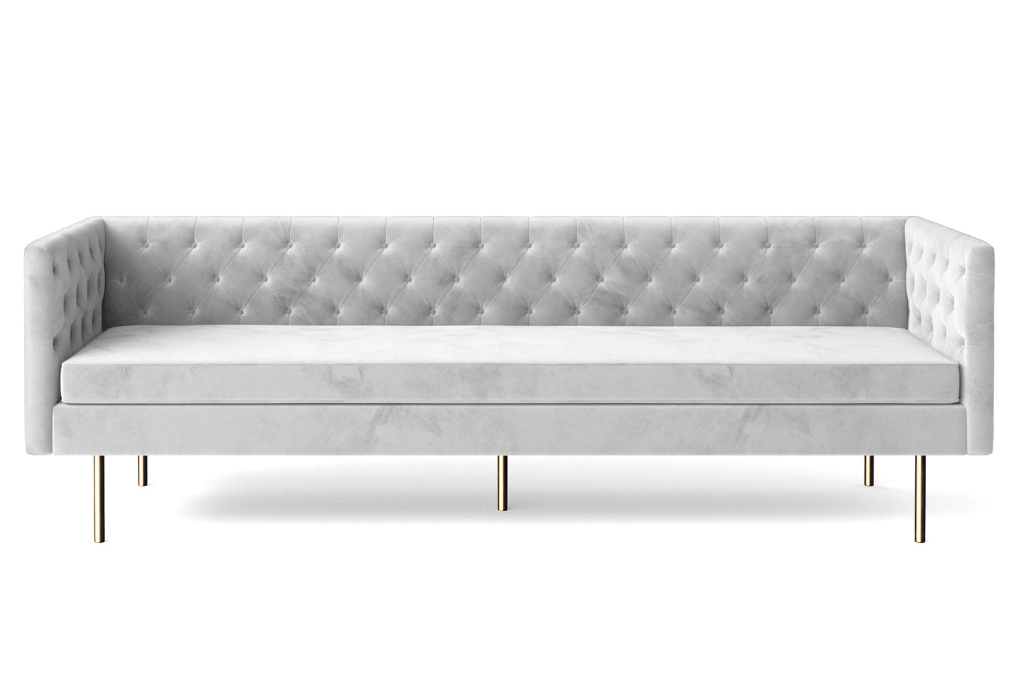 Spezia 4 Seater Sofa White Velvet