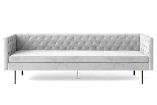 Spezia 4 Seater Sofa White Velvet