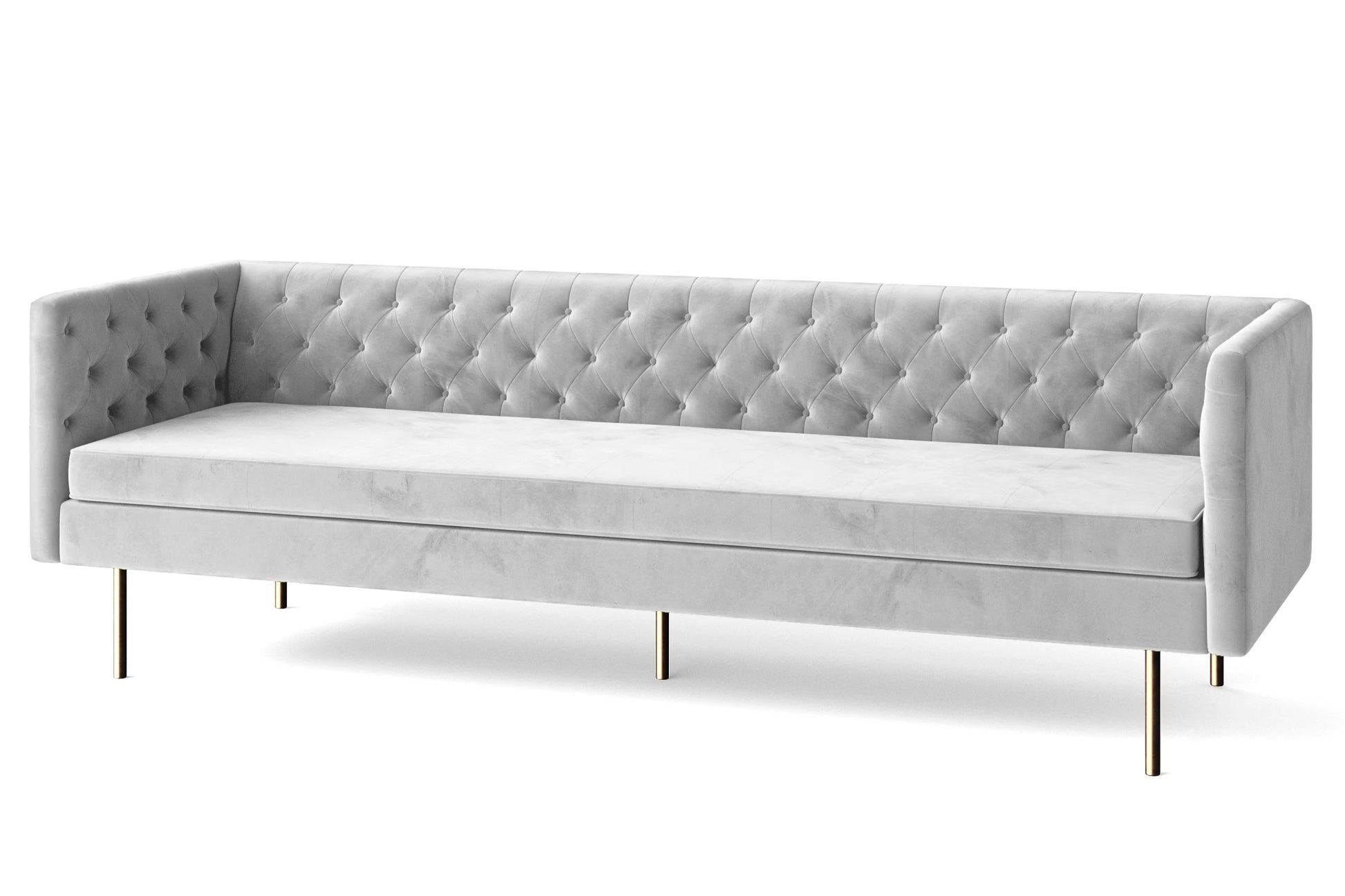 Spezia 4 Seater Sofa White Velvet