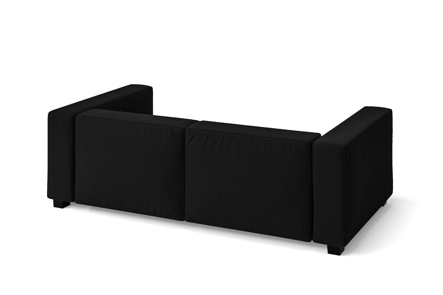 Taranto 2 Seater Sofa Black Linen Fabric