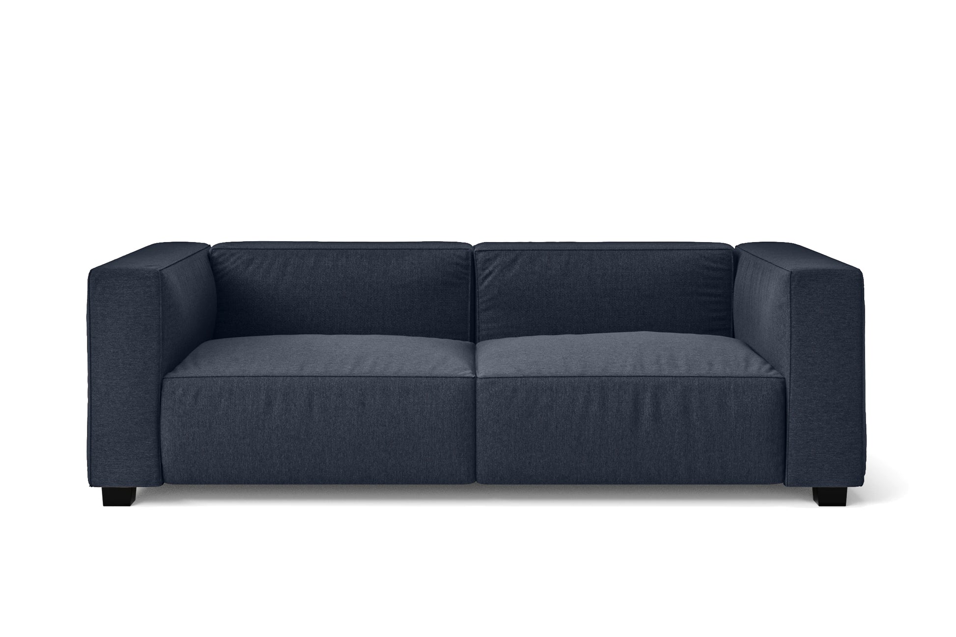 Taranto 2 Seater Sofa Dark Blue Linen Fabric