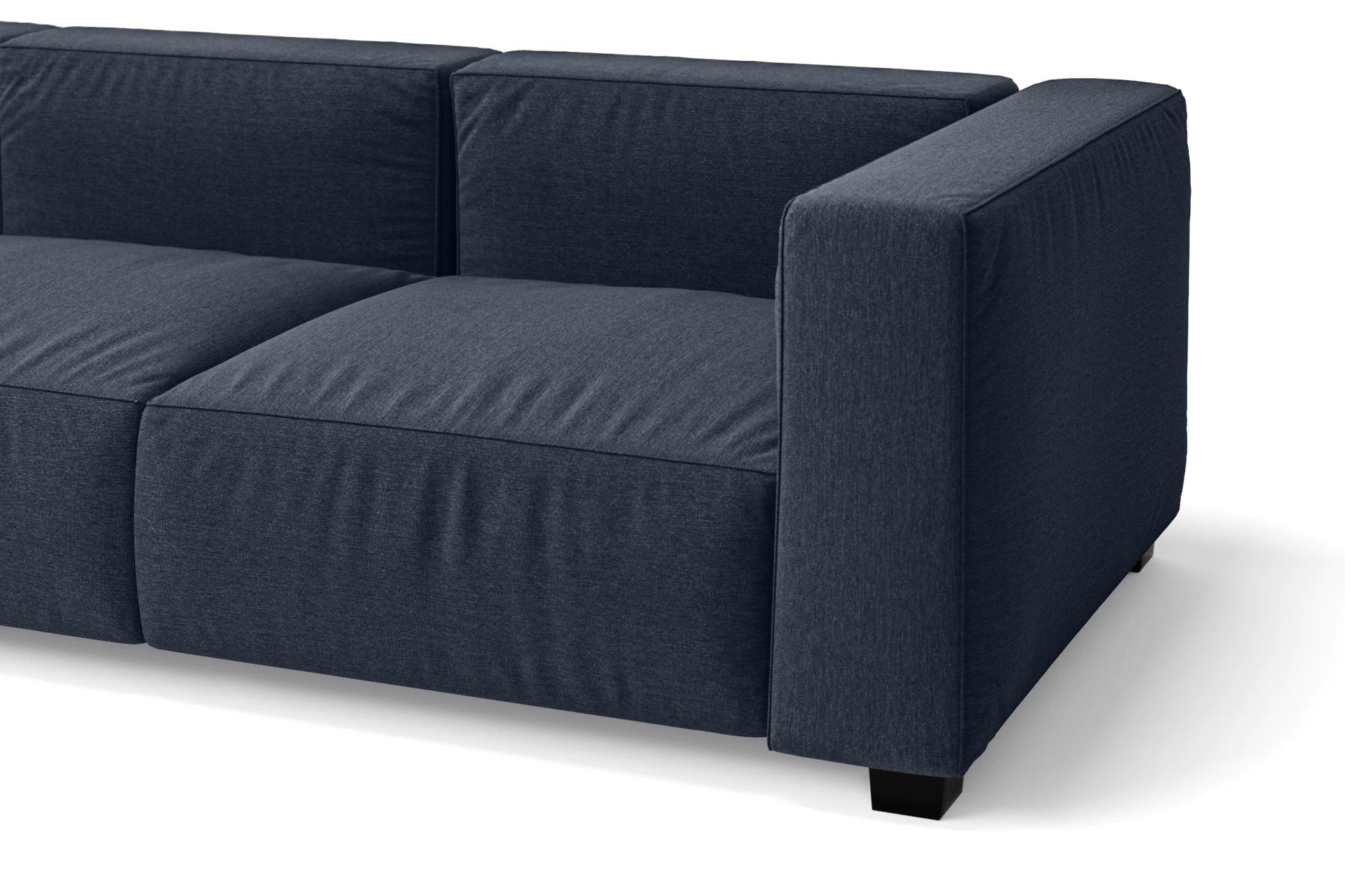 Taranto 2 Seater Sofa Dark Blue Linen Fabric