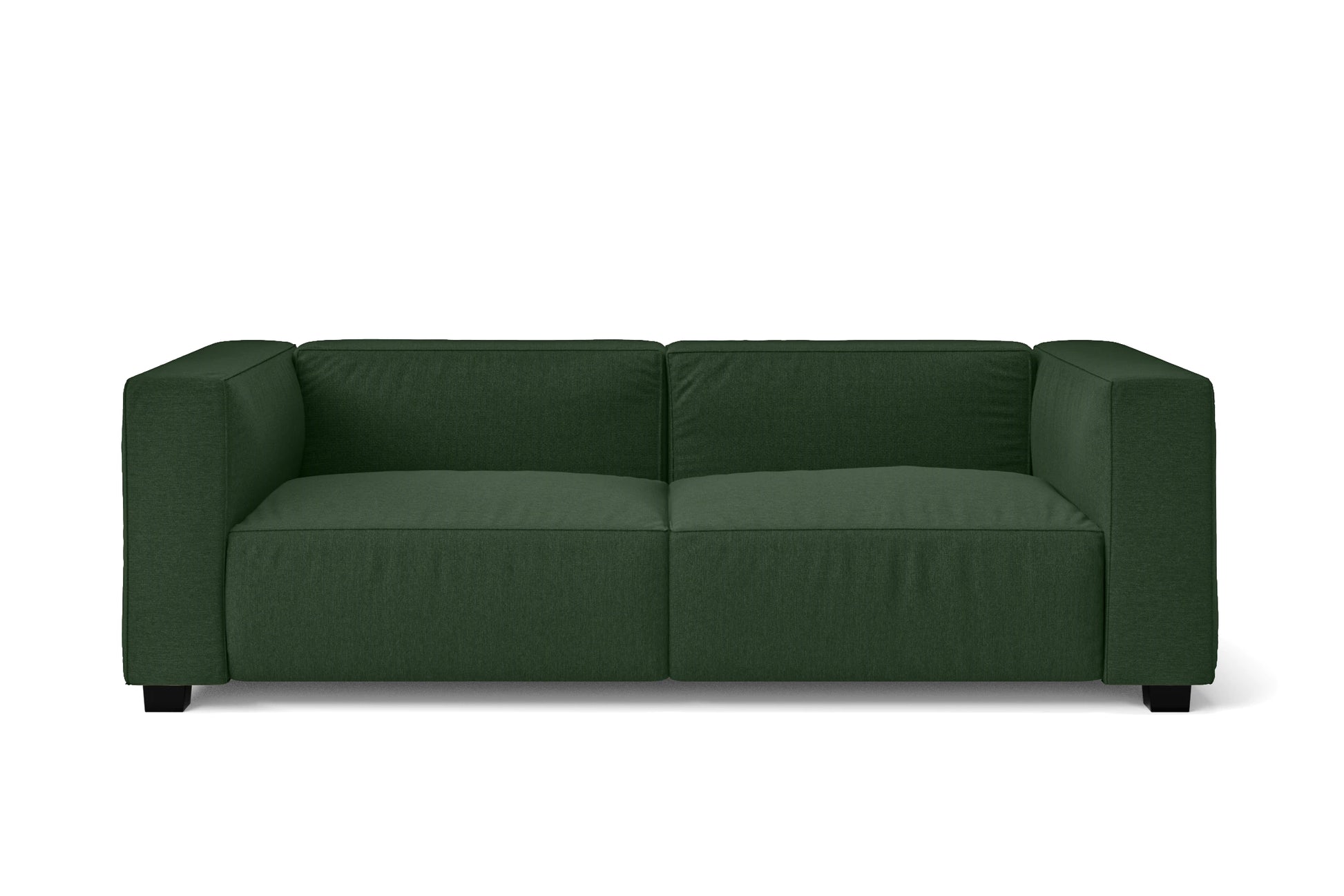 Taranto 2 Seater Sofa Forest Green Linen Fabric