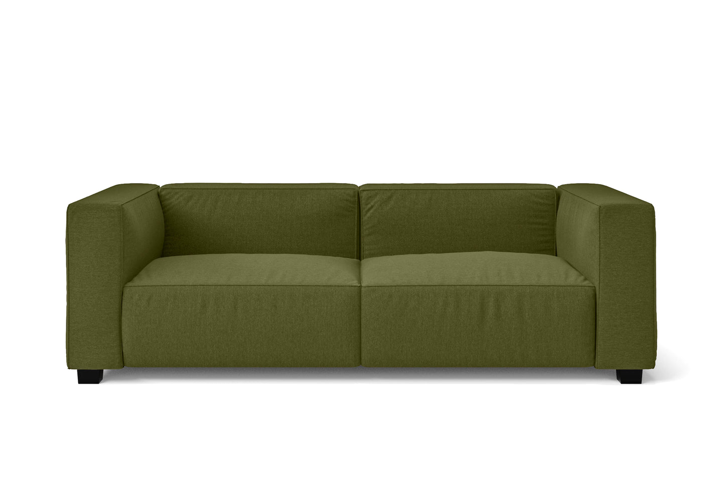 Taranto 2 Seater Sofa Olive Linen Fabric