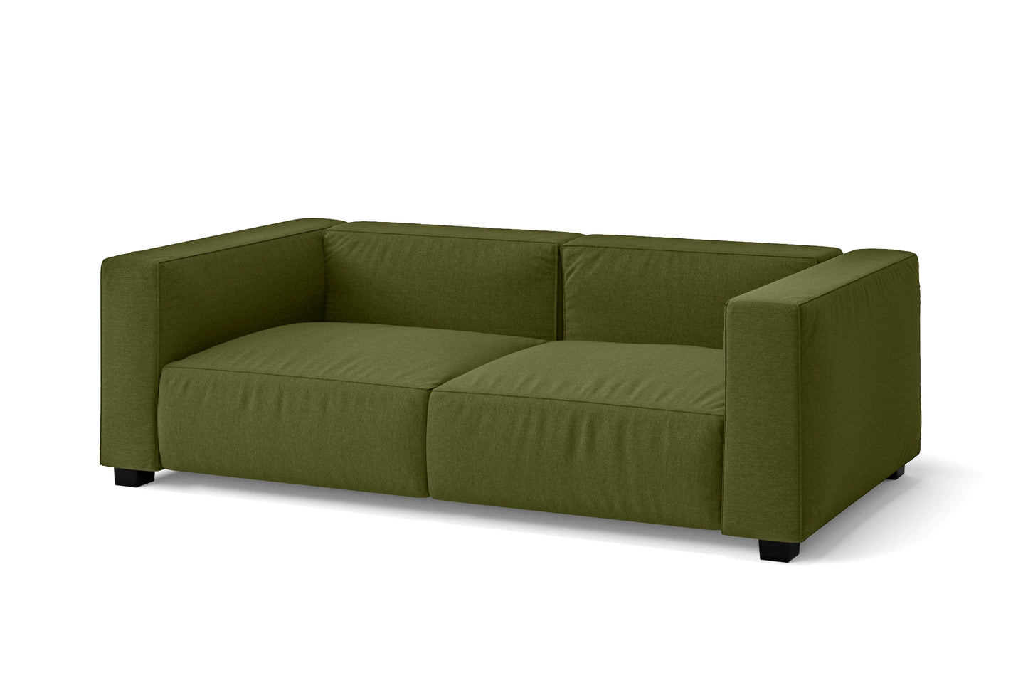 Taranto 2 Seater Sofa Olive Linen Fabric