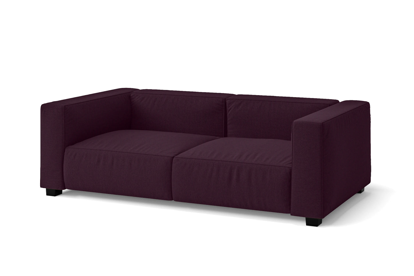 Taranto 2 Seater Sofa Purple Linen Fabric