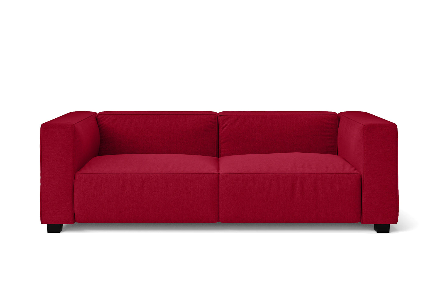 Taranto 2 Seater Sofa Red Linen Fabric