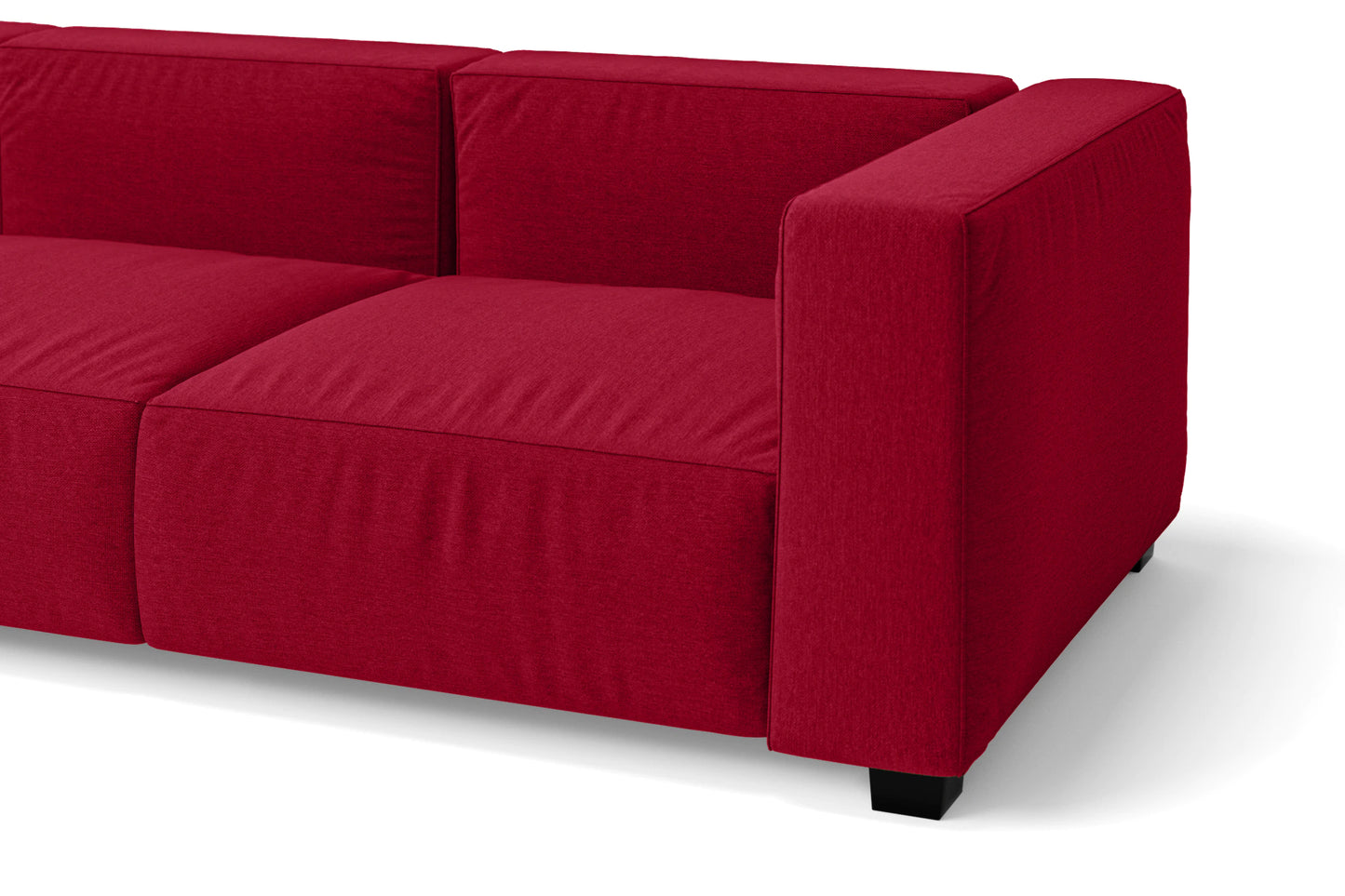 Taranto 2 Seater Sofa Red Linen Fabric