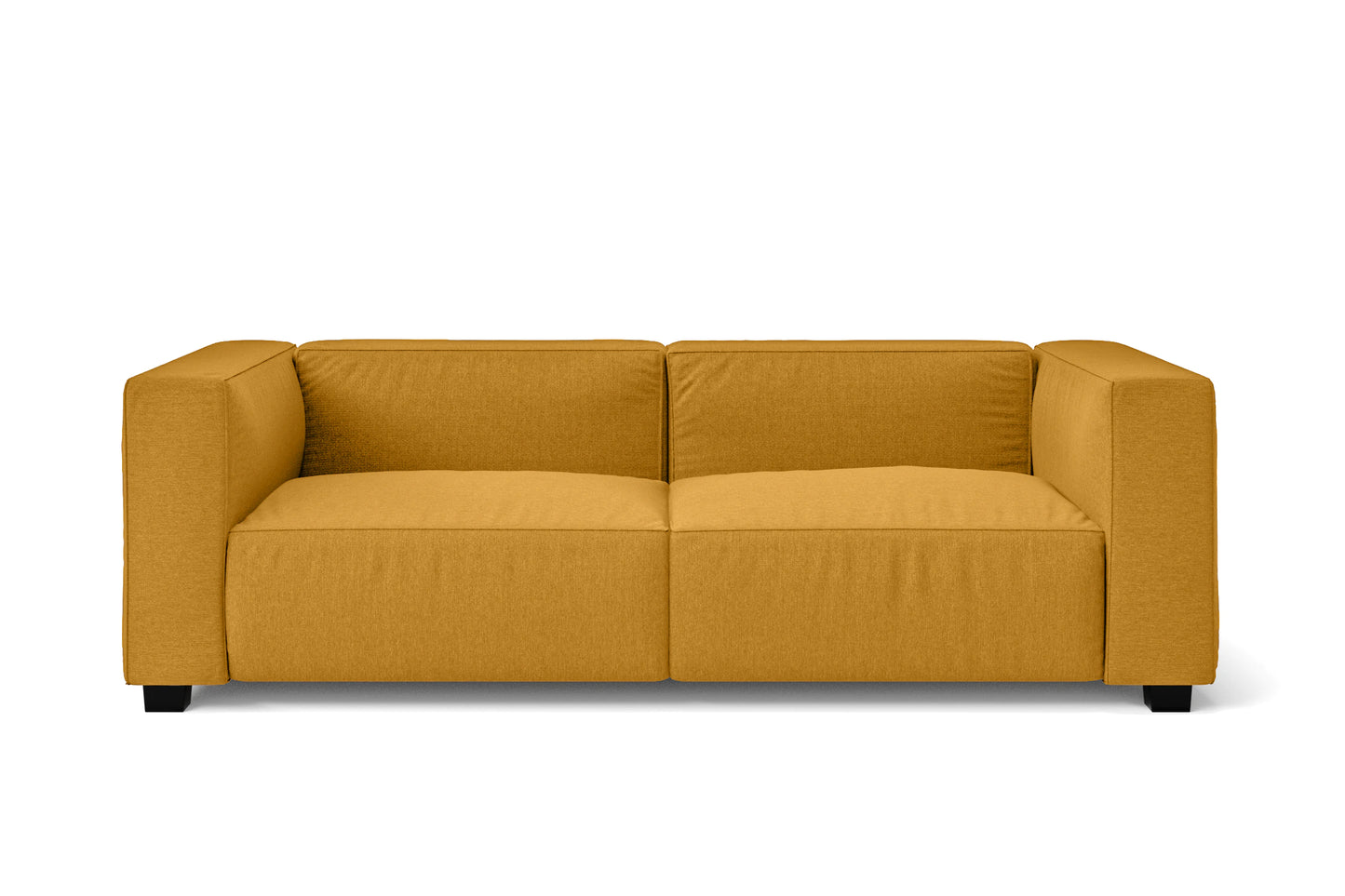 Taranto 2 Seater Sofa Yellow Linen Fabric