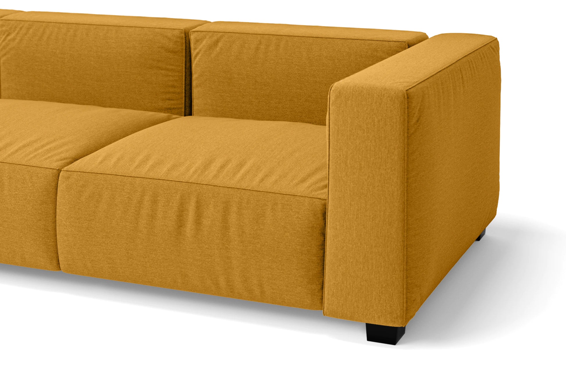 Taranto 2 Seater Sofa Yellow Linen Fabric