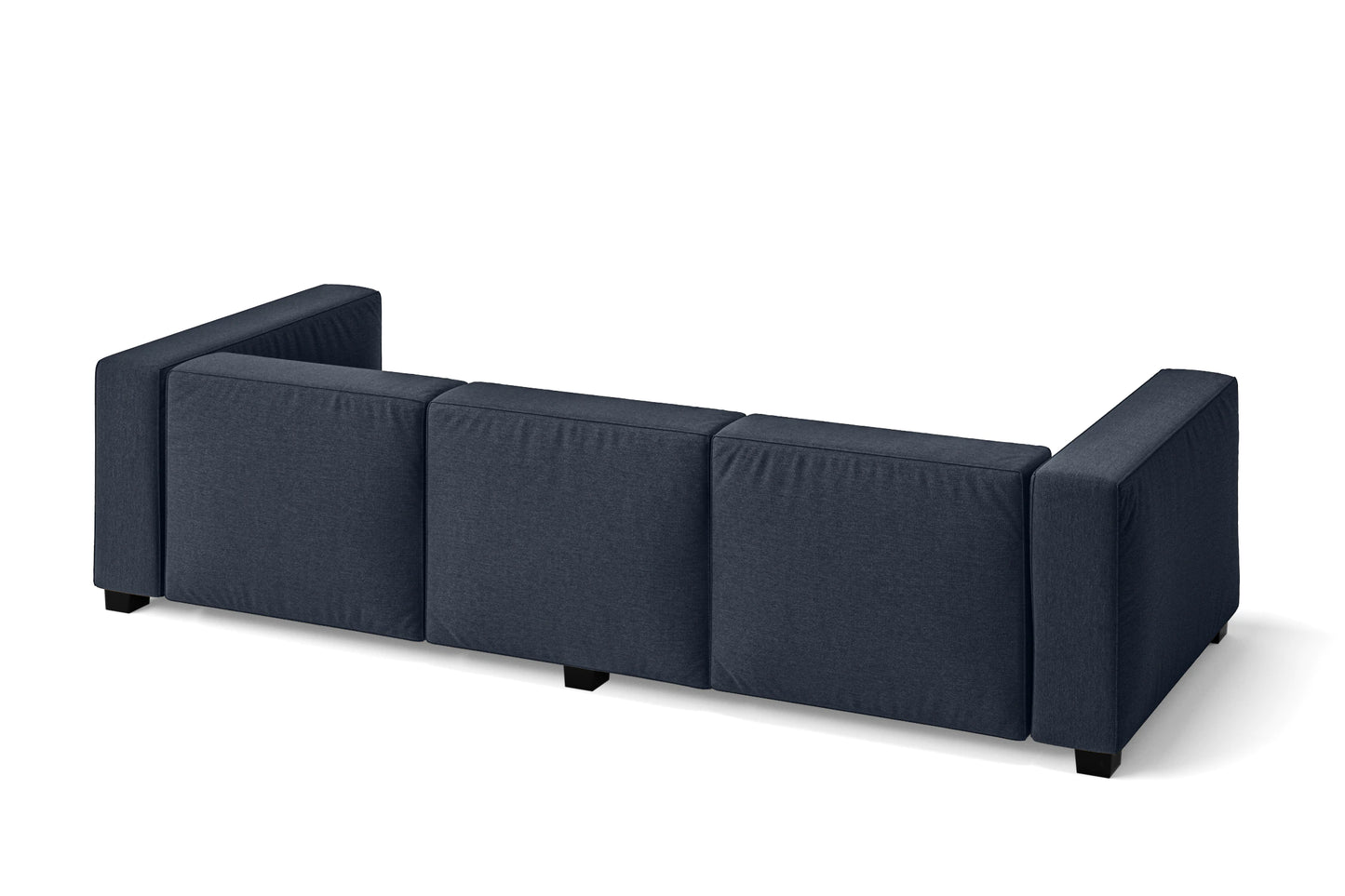 Taranto 3 Seater Sofa Dark Blue Linen Fabric