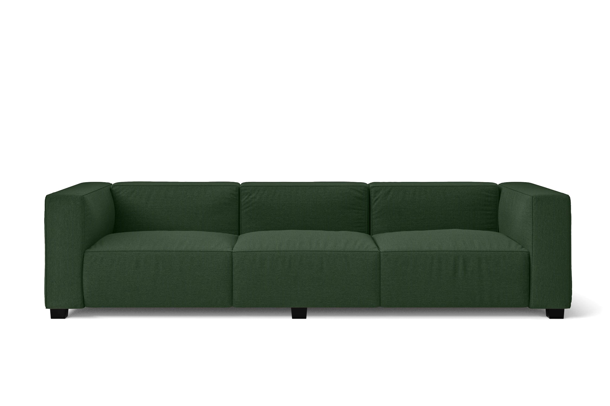 Taranto 3 Seater Sofa Forest Green Linen Fabric