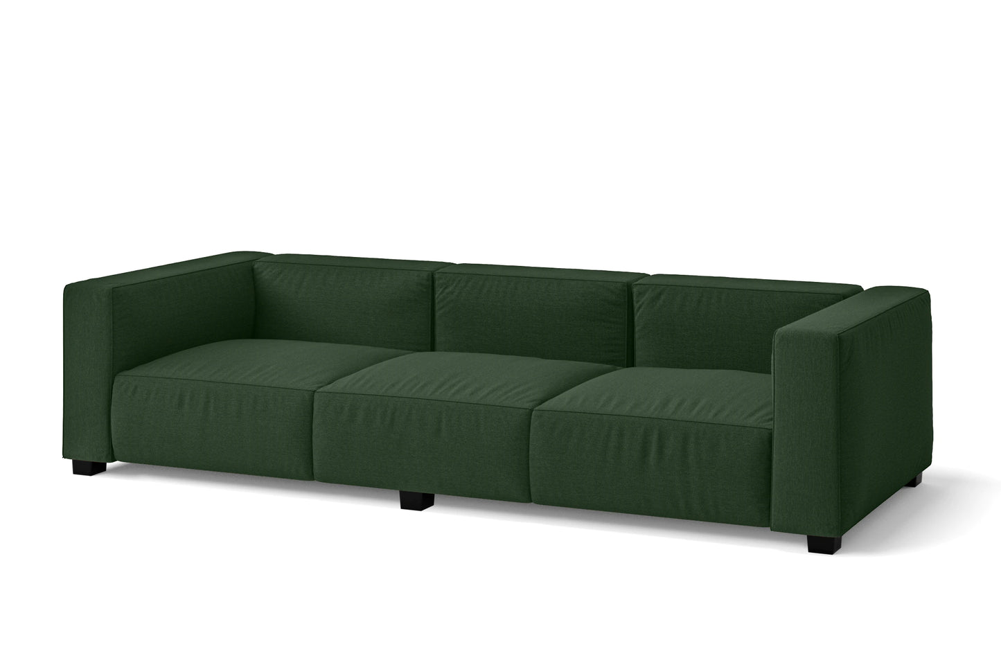 Taranto 3 Seater Sofa Forest Green Linen Fabric