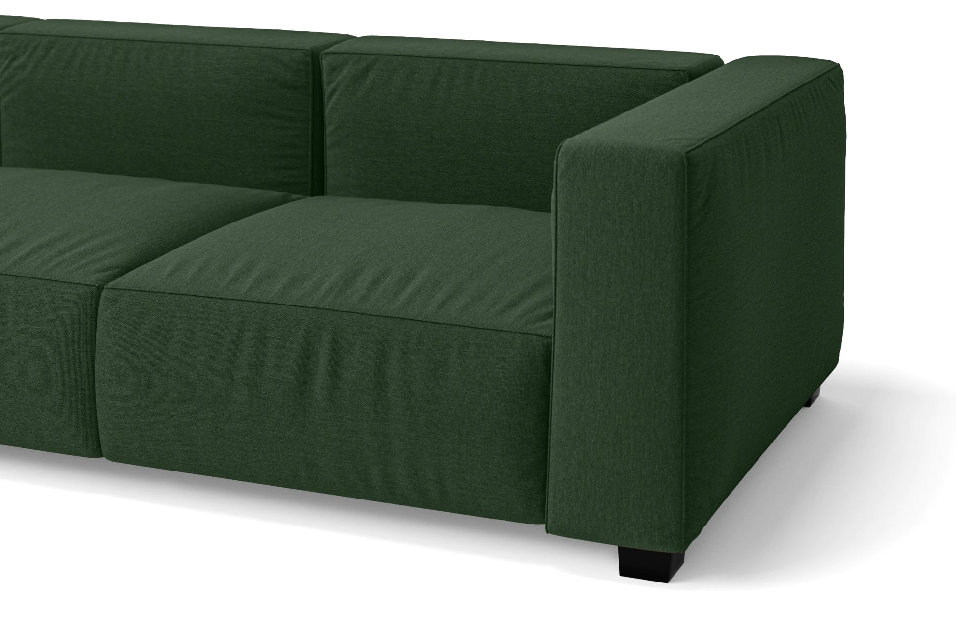 Taranto 3 Seater Sofa Forest Green Linen Fabric