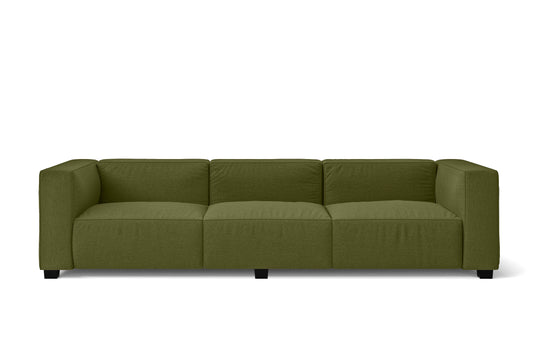 Taranto 3 Seater Sofa Olive Linen Fabric