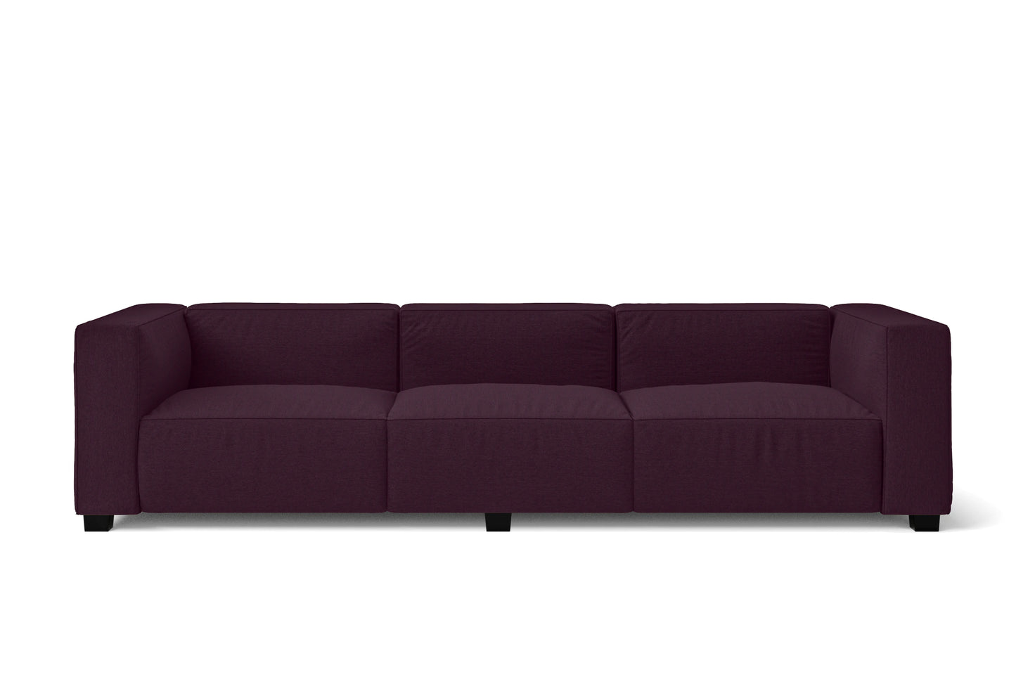 Taranto 3 Seater Sofa Purple Linen Fabric