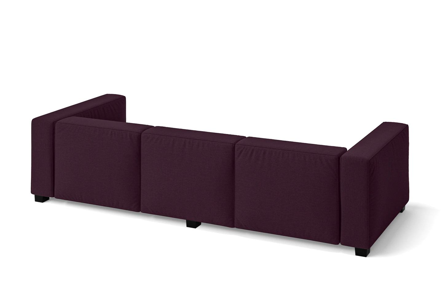 Taranto 3 Seater Sofa Purple Linen Fabric