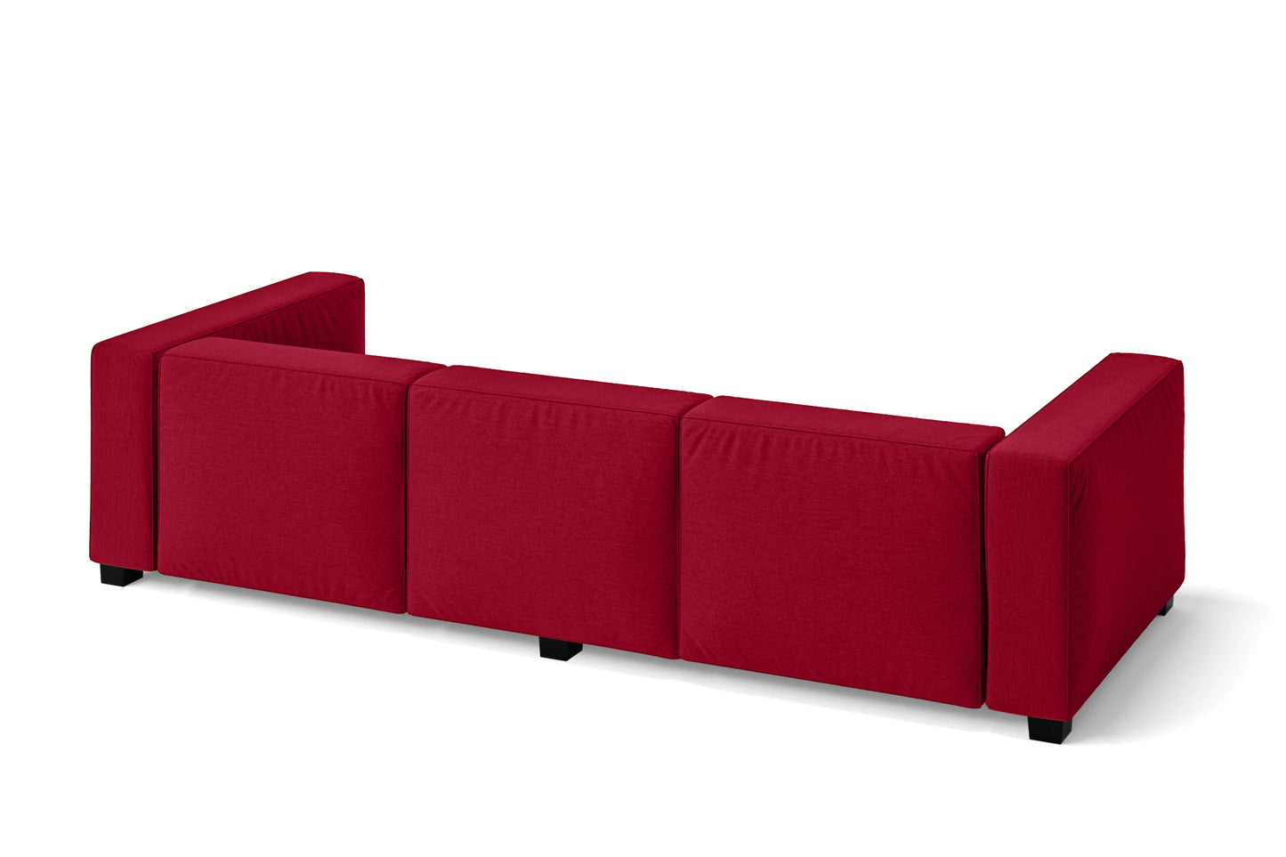 Taranto 3 Seater Sofa Red Linen Fabric