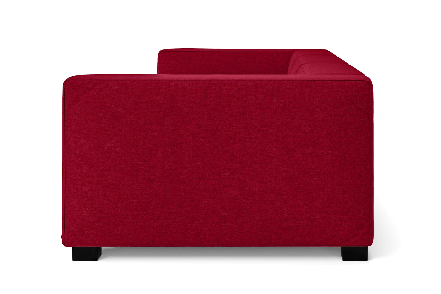 Taranto 3 Seater Sofa Red Linen Fabric