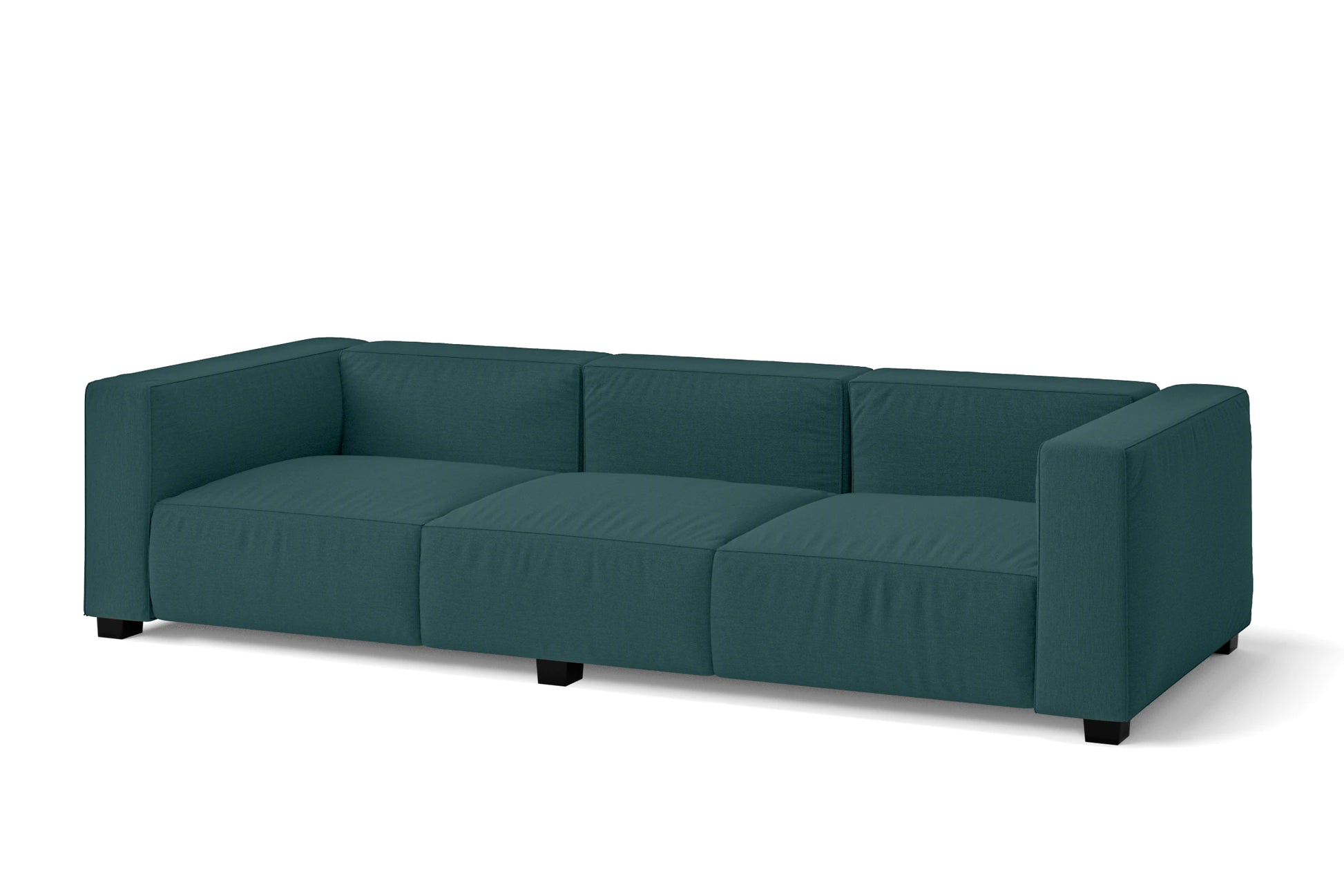 Taranto 3 Seater Sofa Teal Linen Fabric