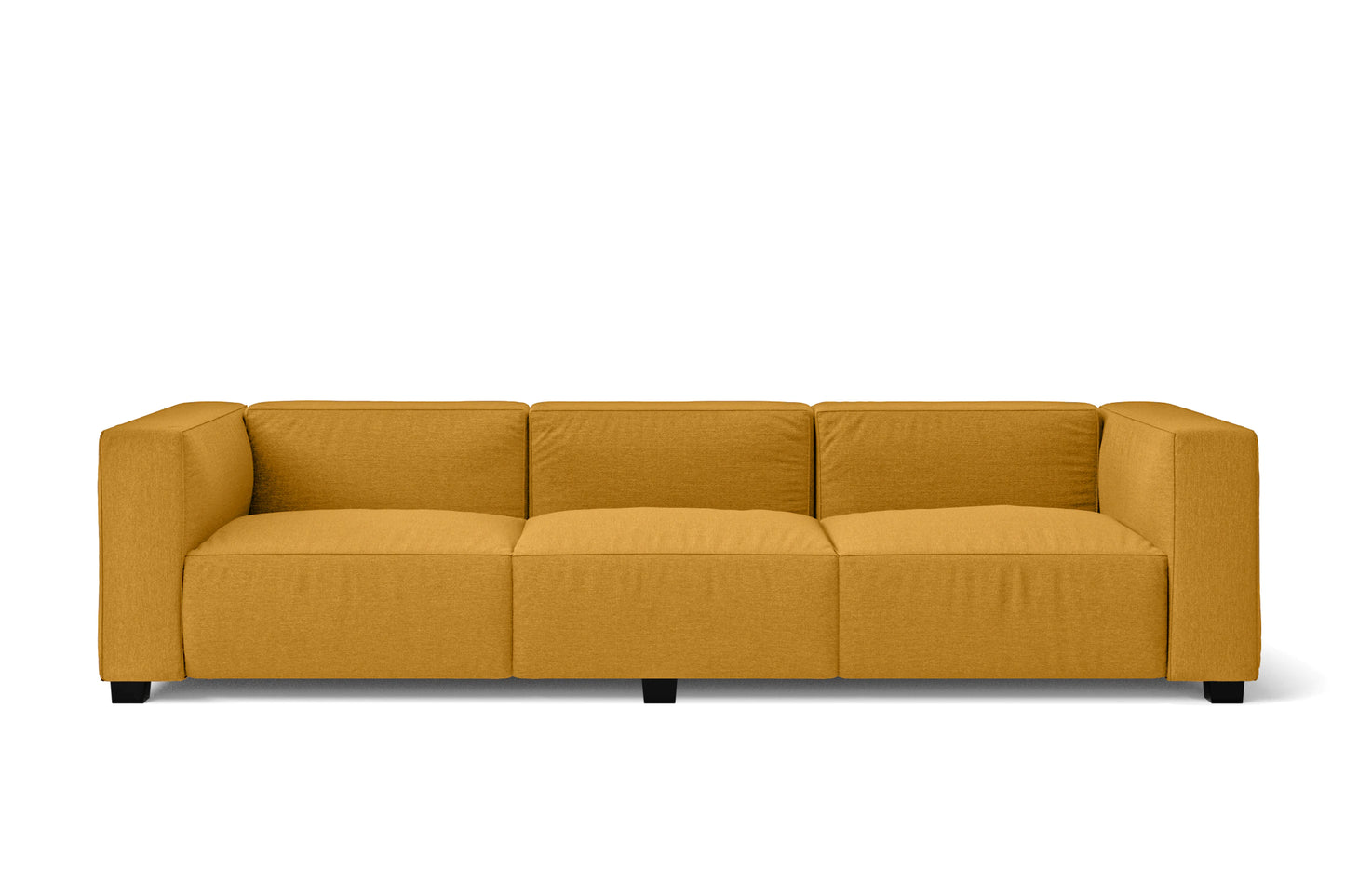 Taranto 3 Seater Sofa Yellow Linen Fabric