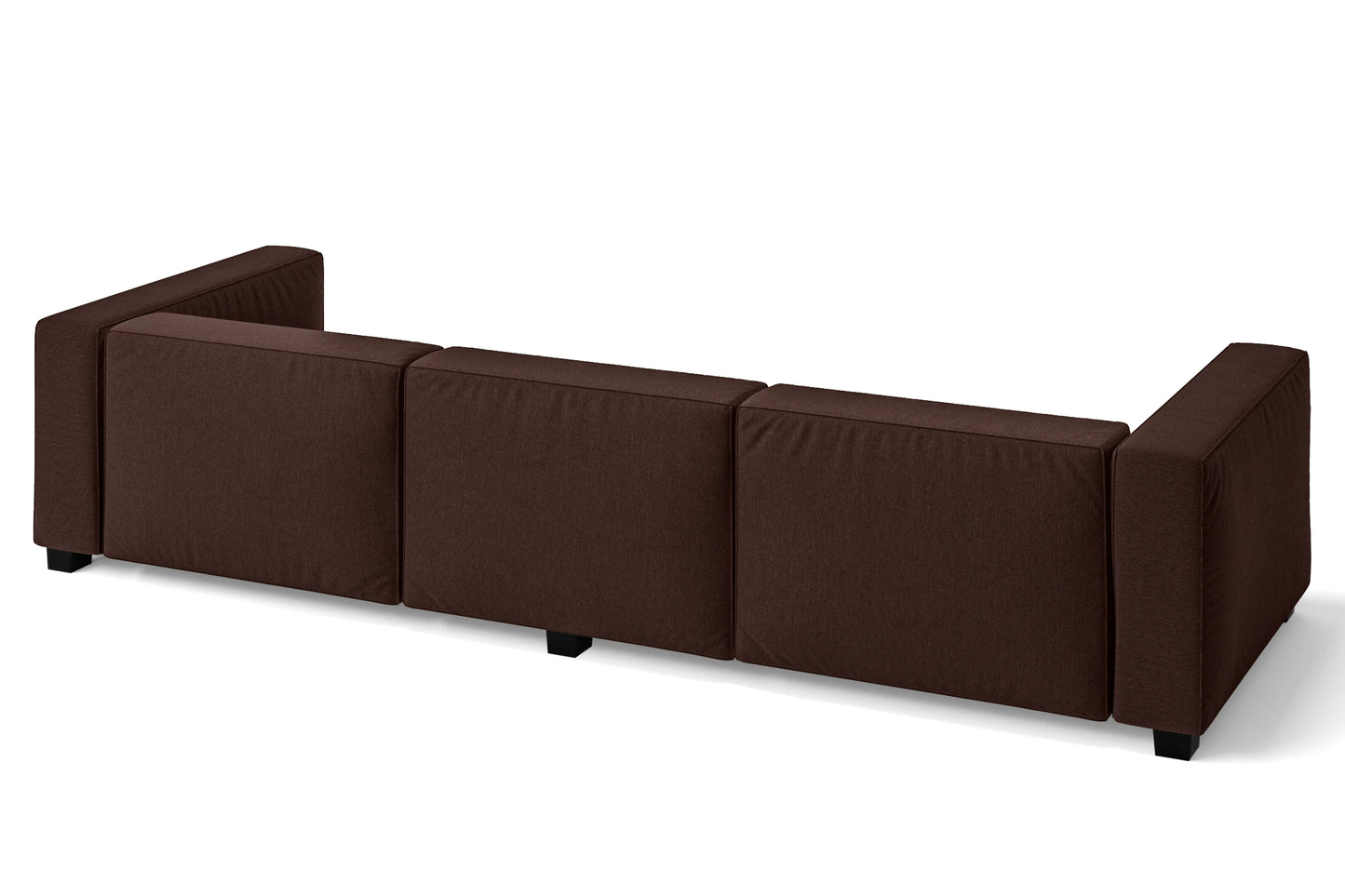 Taranto 4 Seater Sofa Coffee Brown Linen Fabric