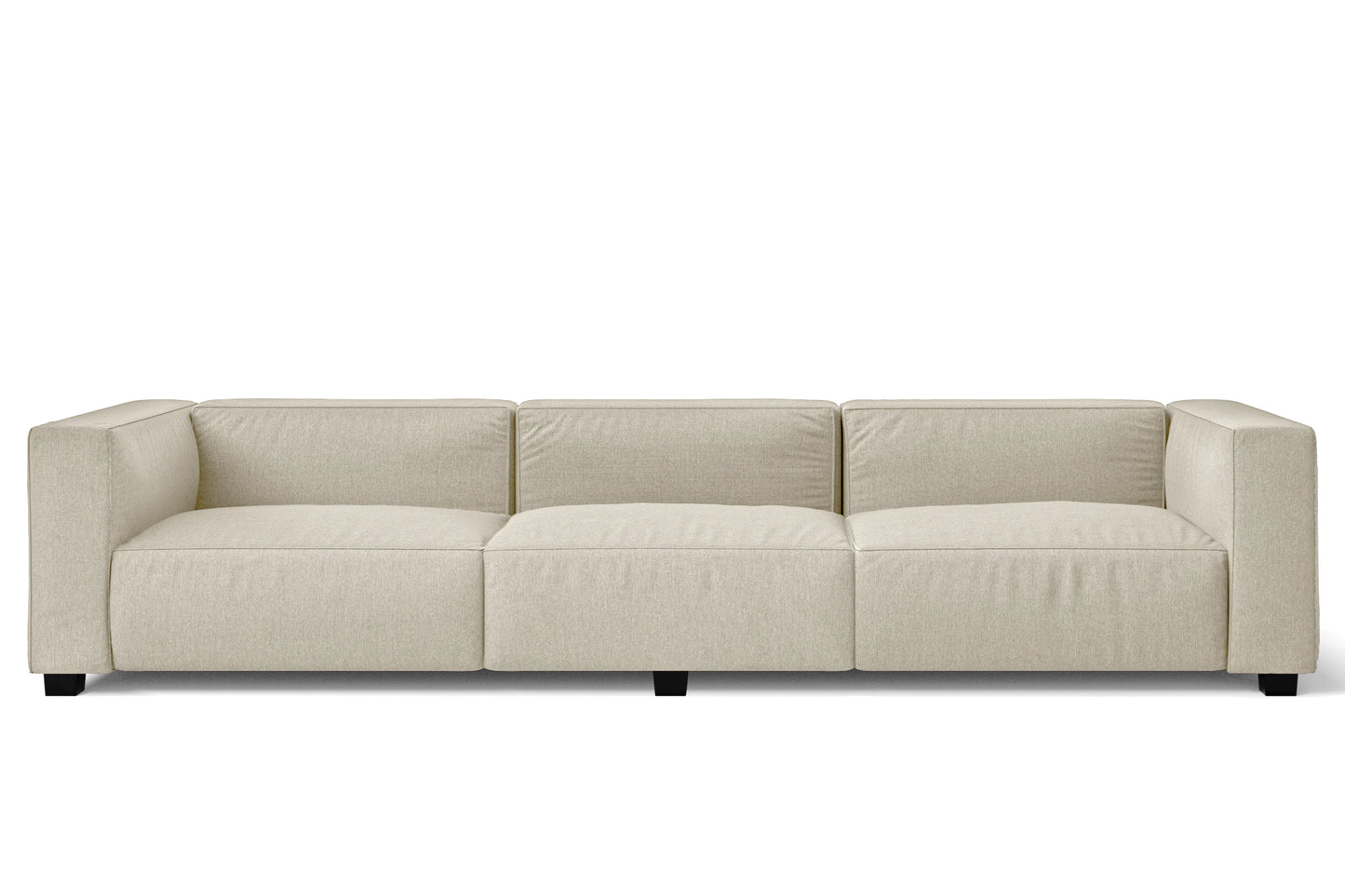 Taranto 4 Seater Sofa Cream Linen Fabric