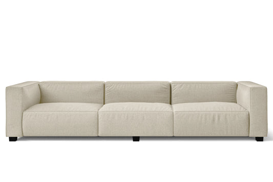 Taranto 4 Seater Sofa Cream Linen Fabric