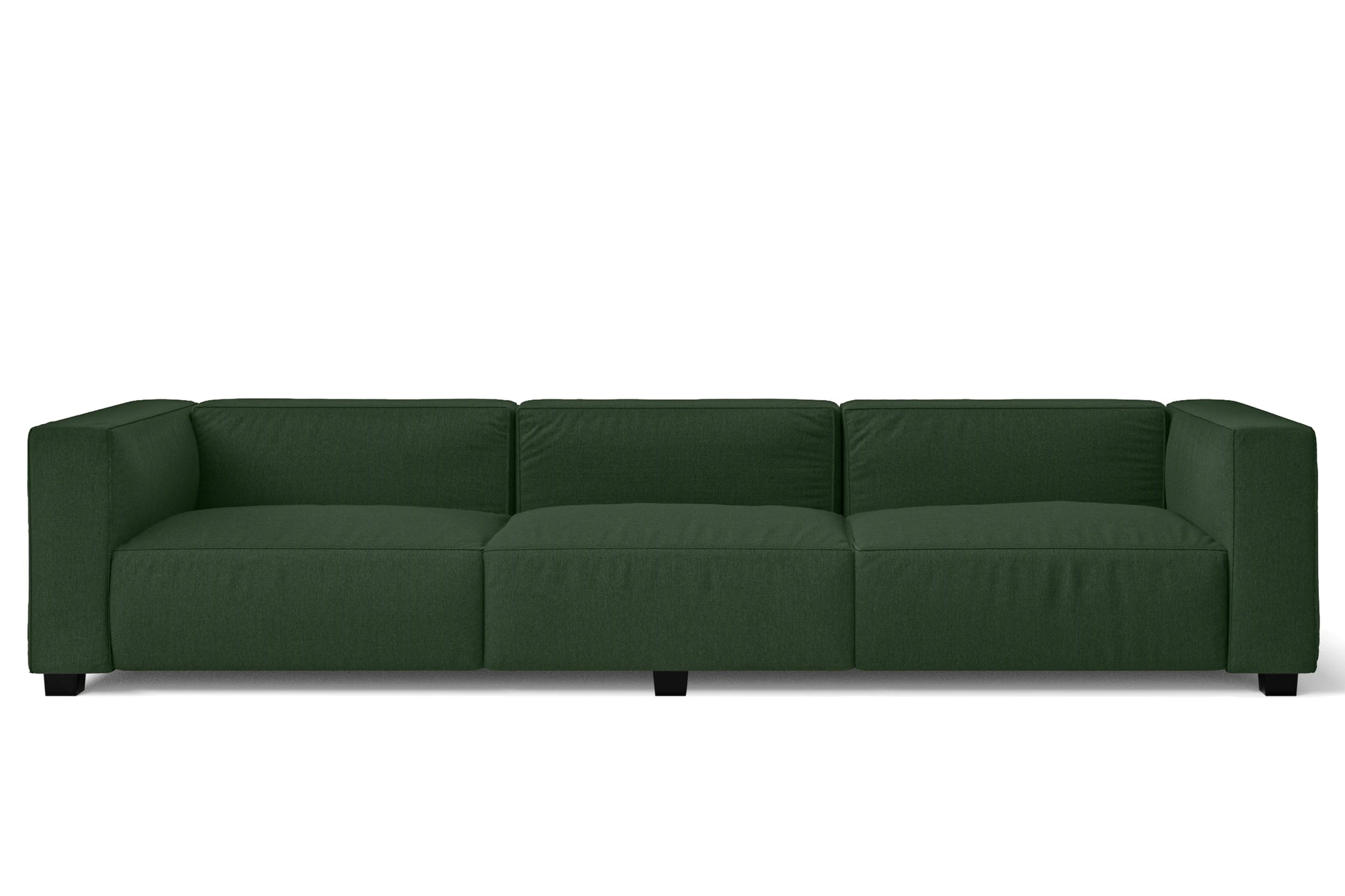 Taranto 4 Seater Sofa Forest Green Linen Fabric