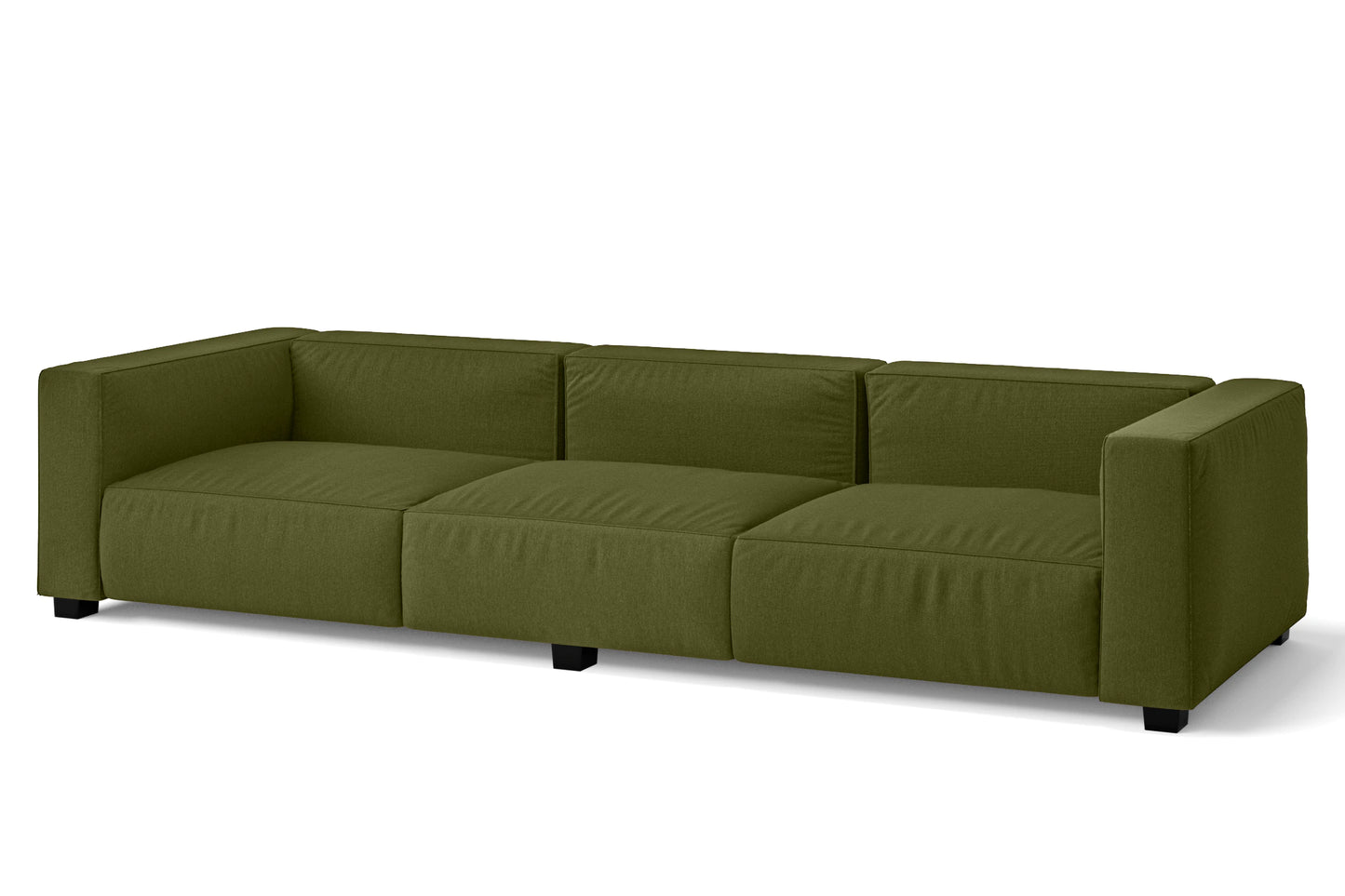 Taranto 4 Seater Sofa Olive Linen Fabric