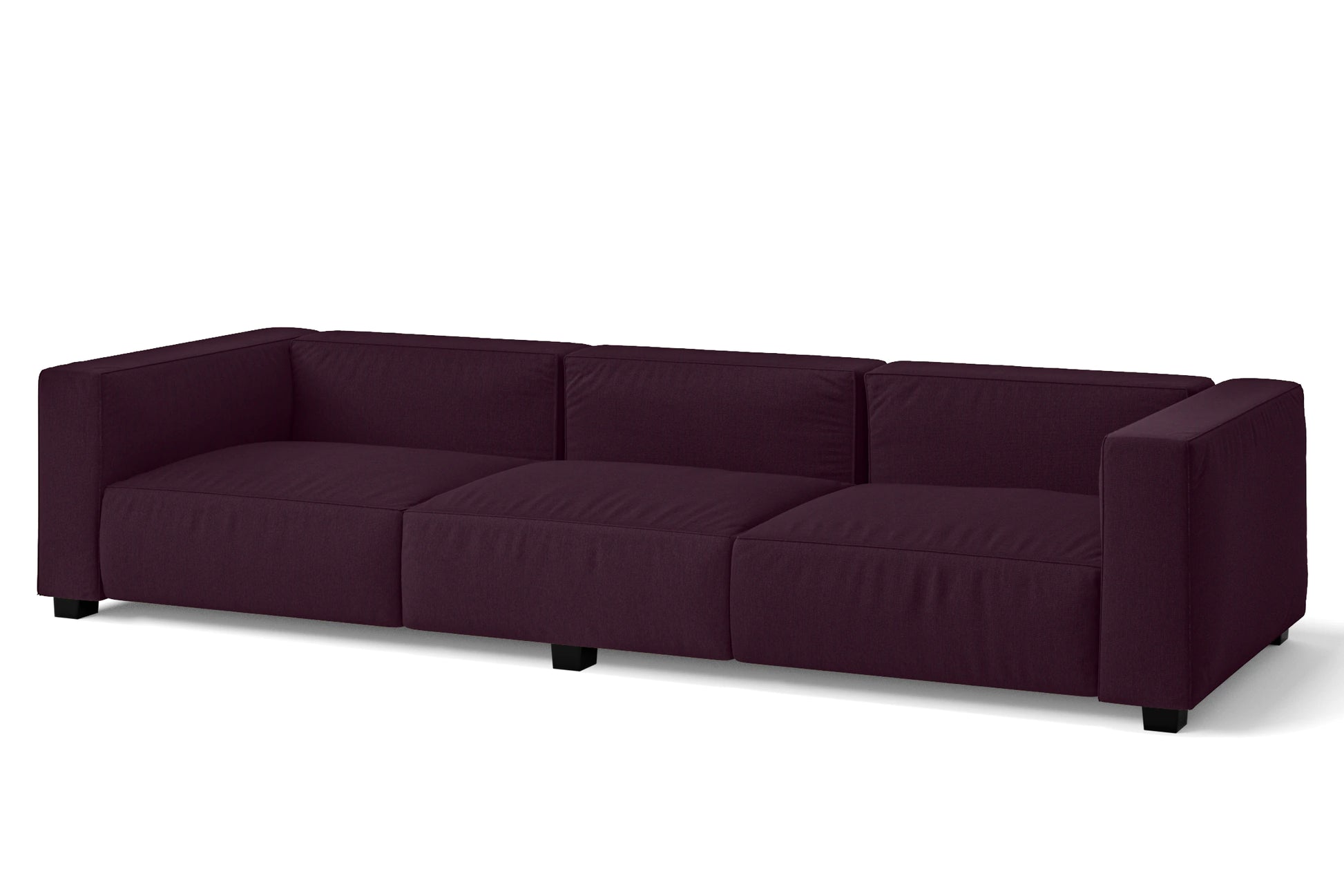 Taranto 4 Seater Sofa Purple Linen Fabric