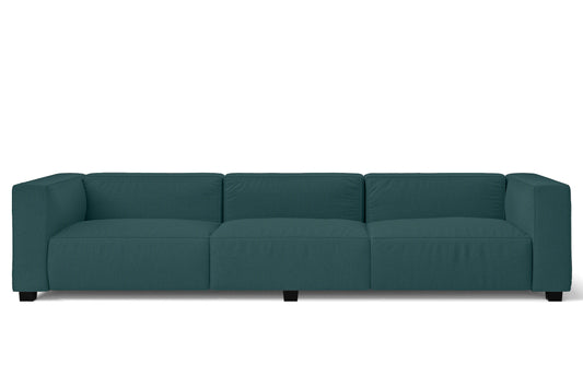 Taranto 4 Seater Sofa Teal Linen Fabric