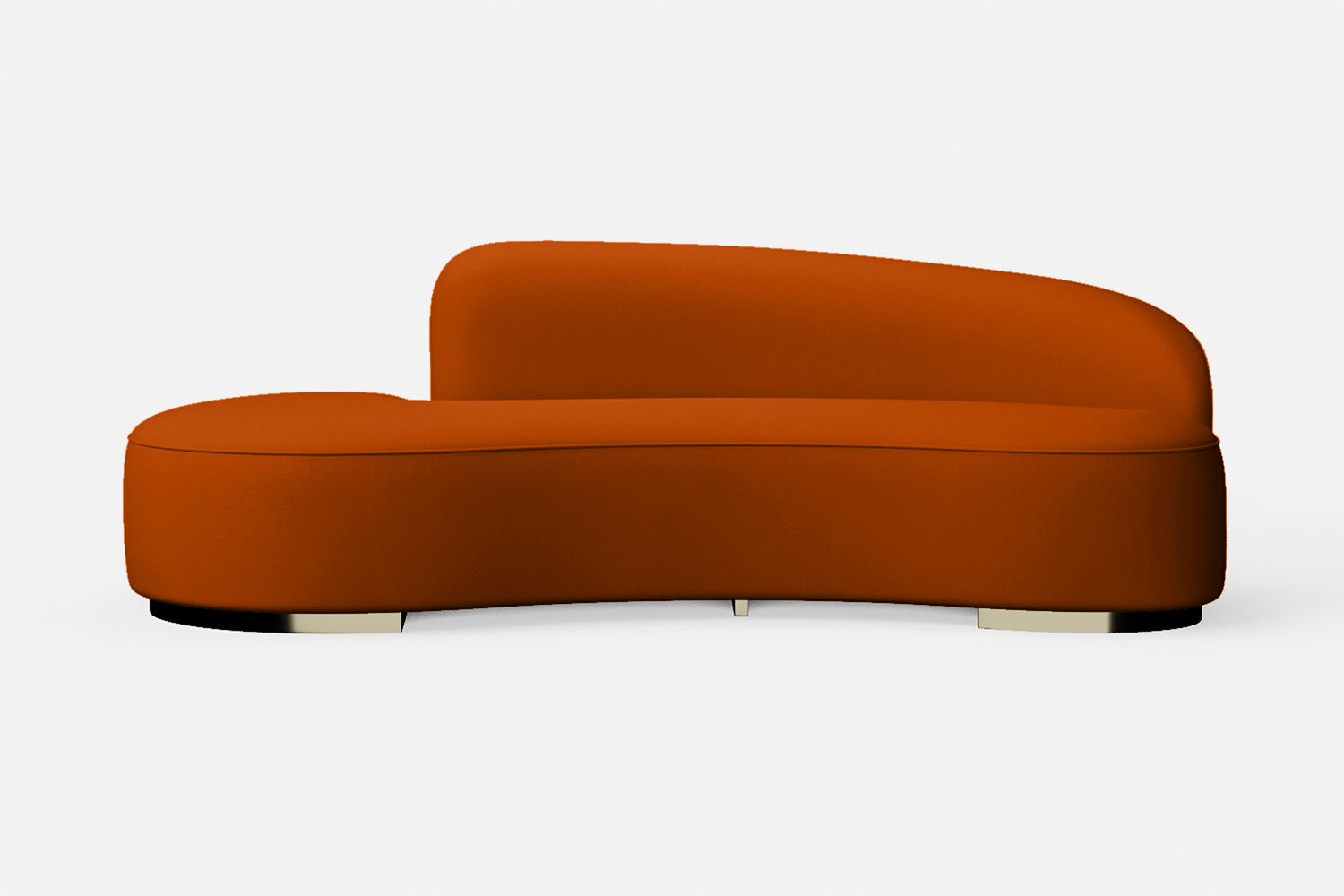 Teramo 3 Seater Sofa Orange Leather