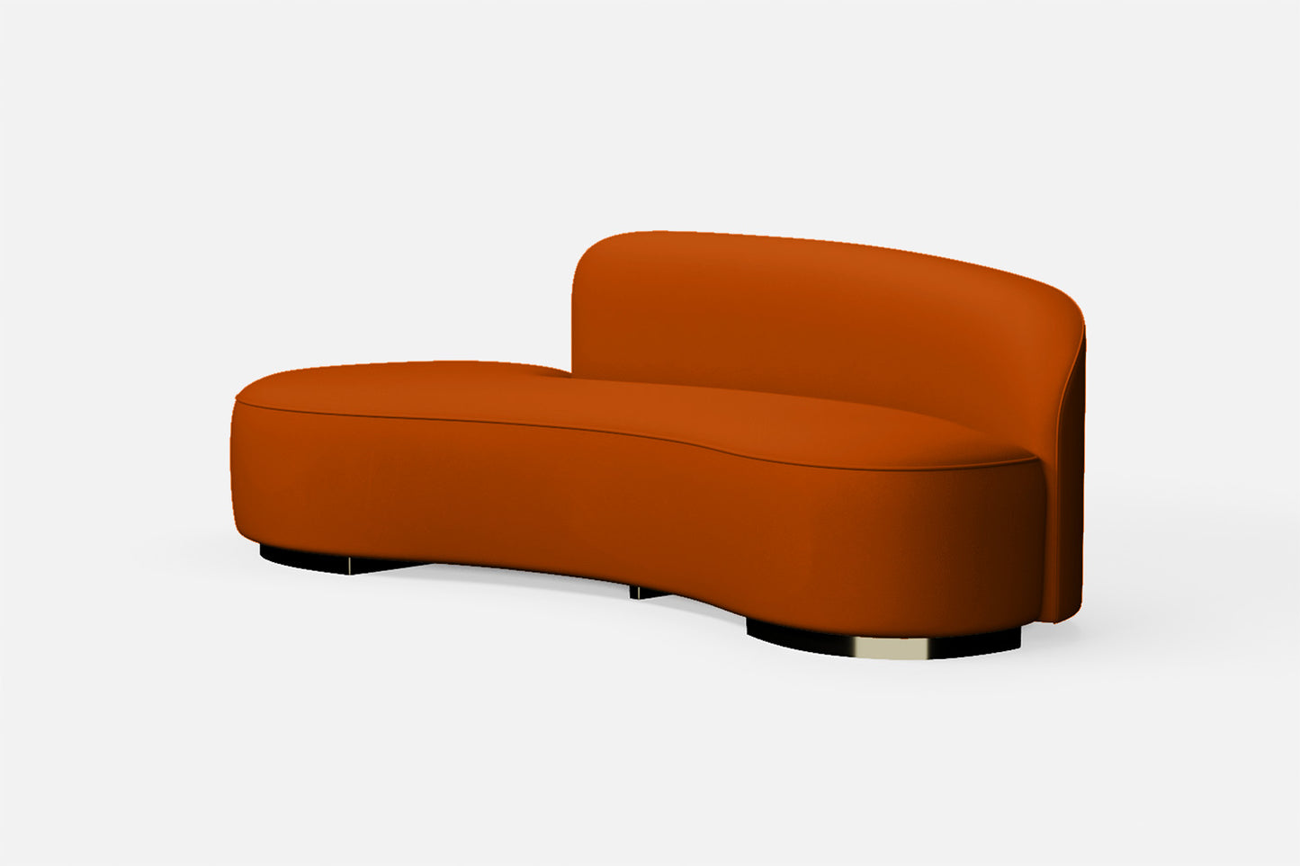 Teramo 3 Seater Sofa Orange Leather