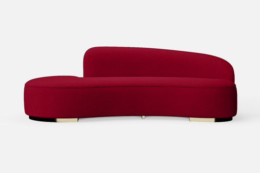 Teramo 3 Seater Sofa Red Linen Fabric