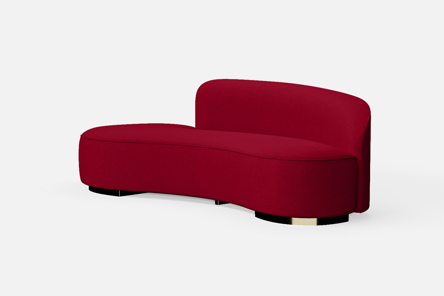 Teramo 3 Seater Sofa Red Linen Fabric