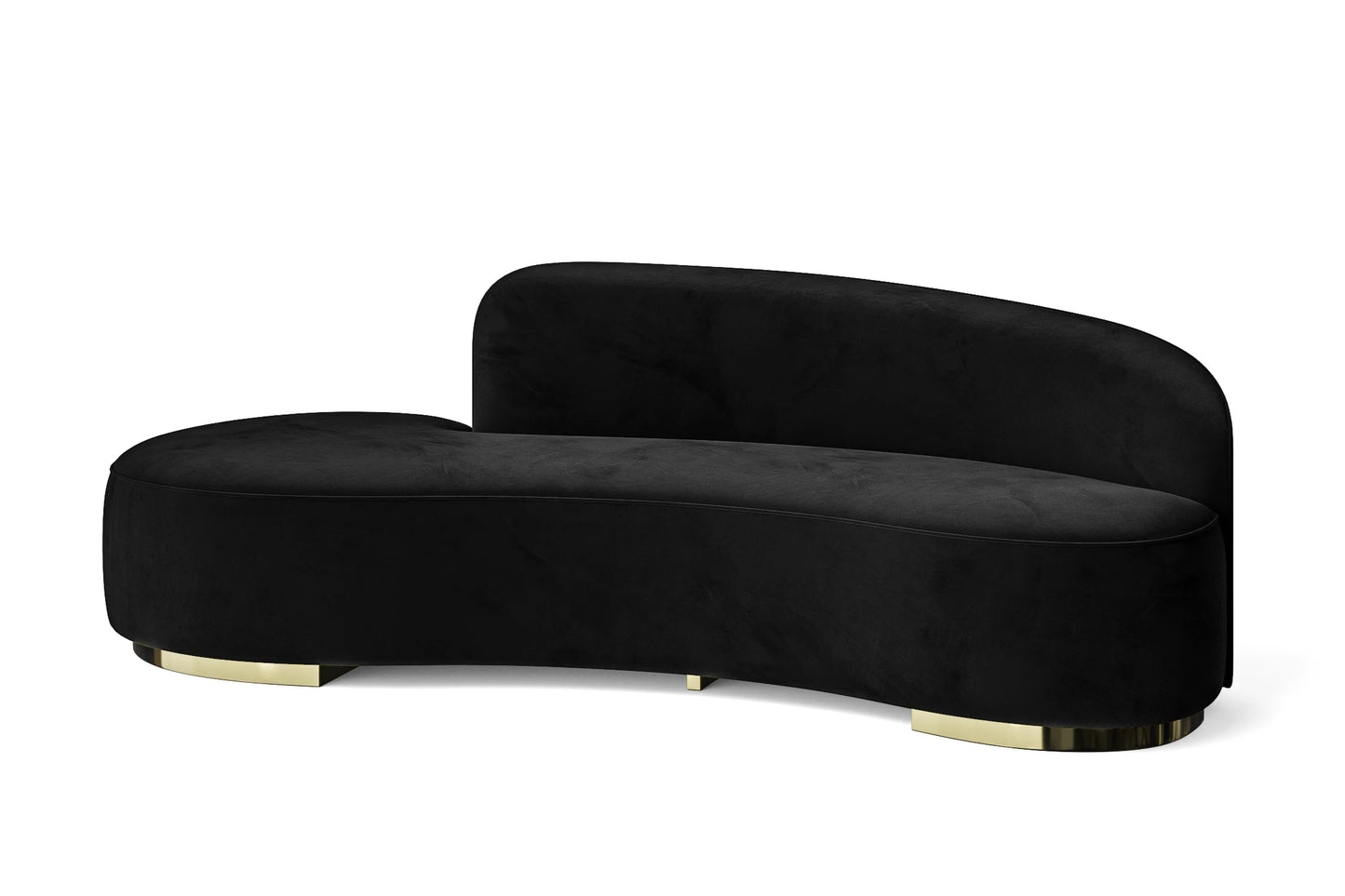 Teramo 3 Seater Sofa Black Velvet