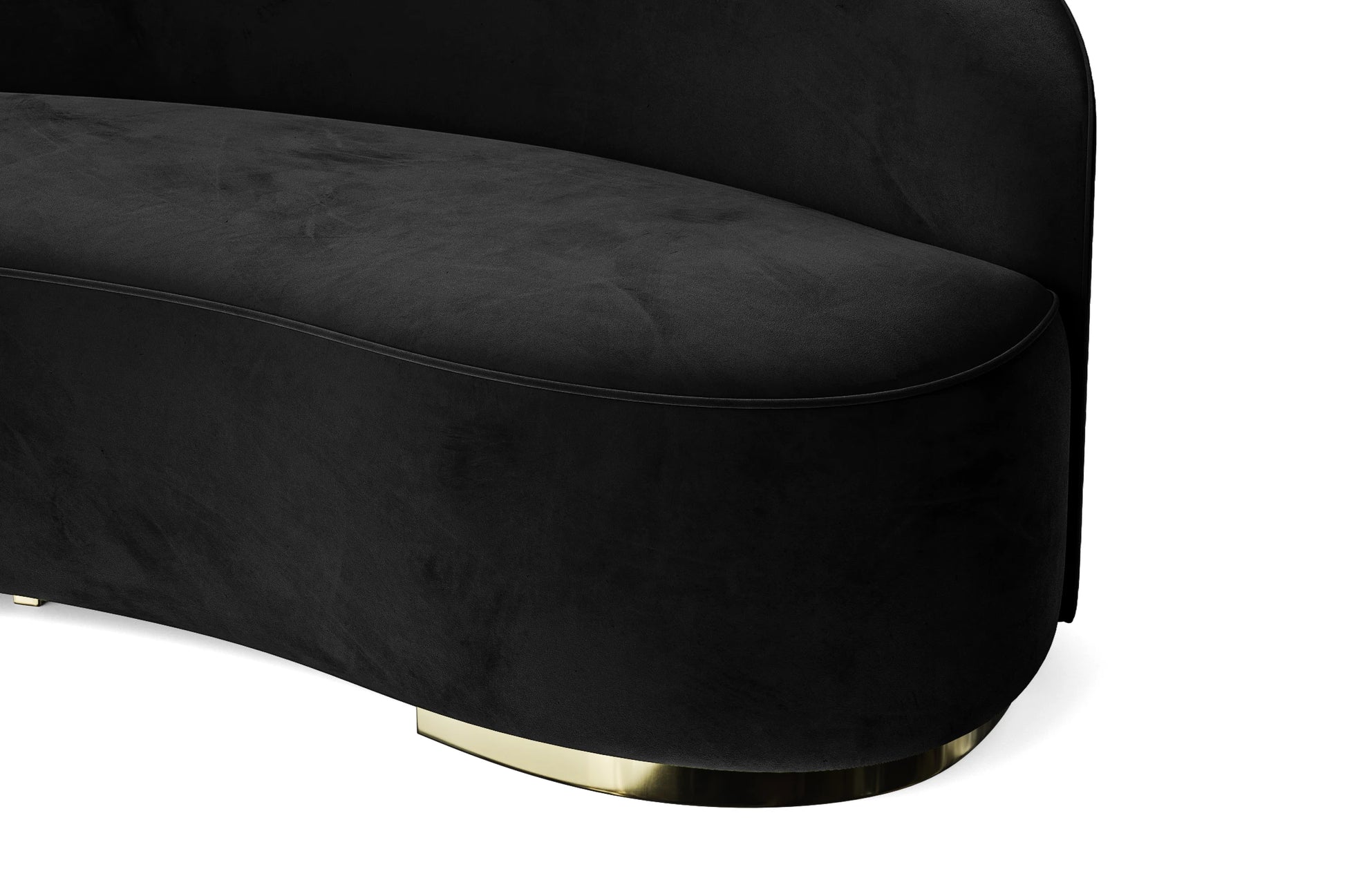 Teramo 3 Seater Sofa Black Velvet