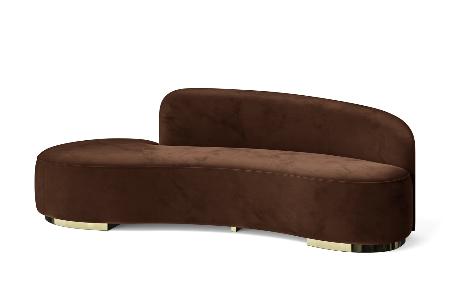 Teramo 3 Seater Sofa Coffee Brown Velvet