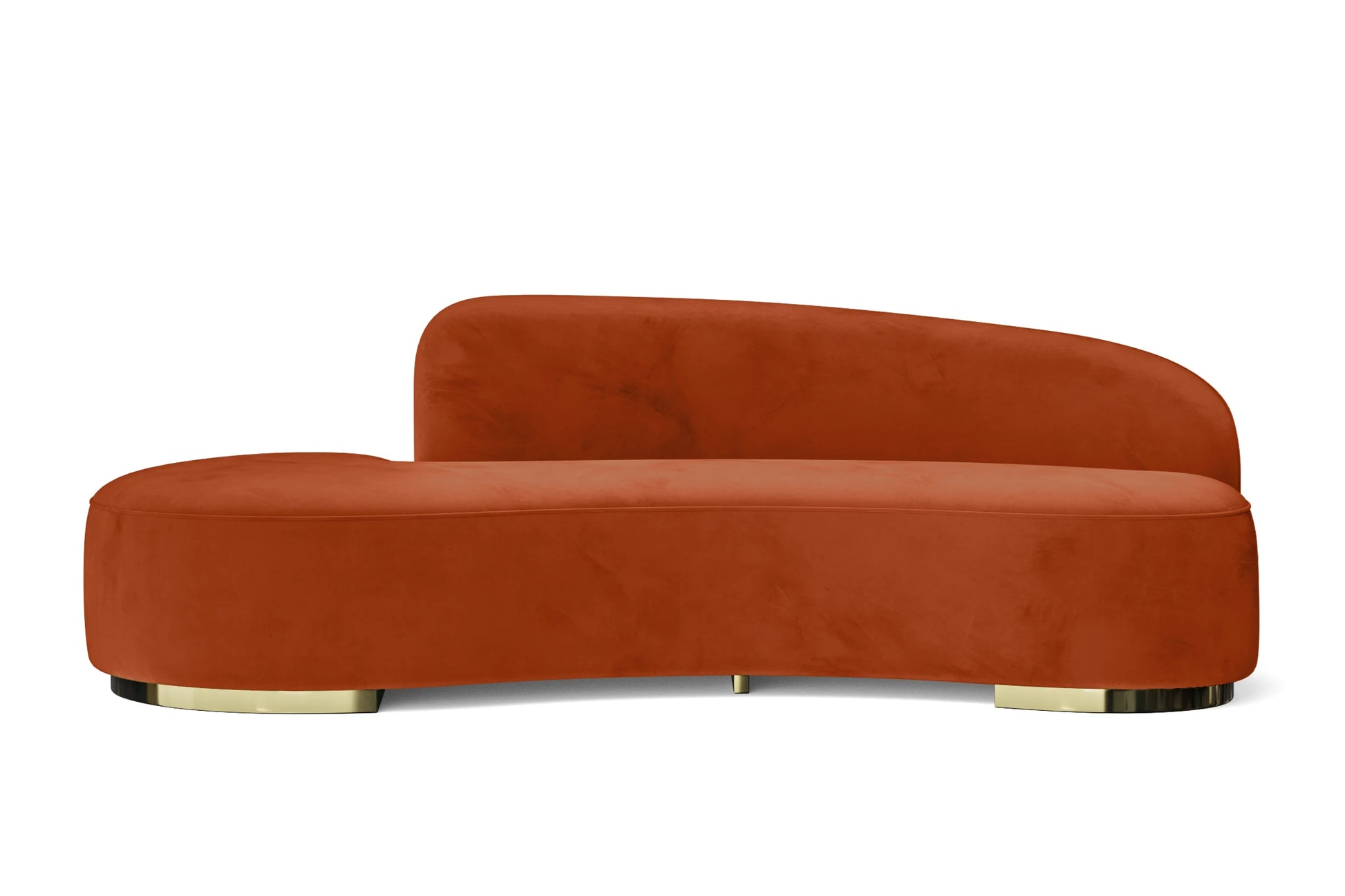 Teramo 3 Seater Sofa Orange Velvet