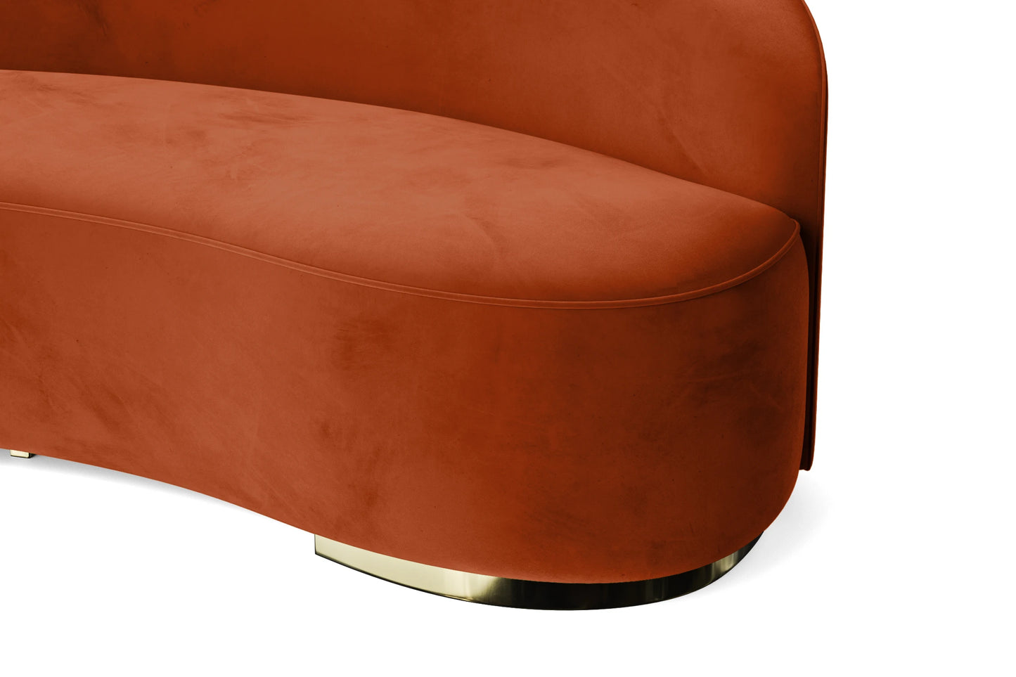 Teramo 3 Seater Sofa Orange Velvet