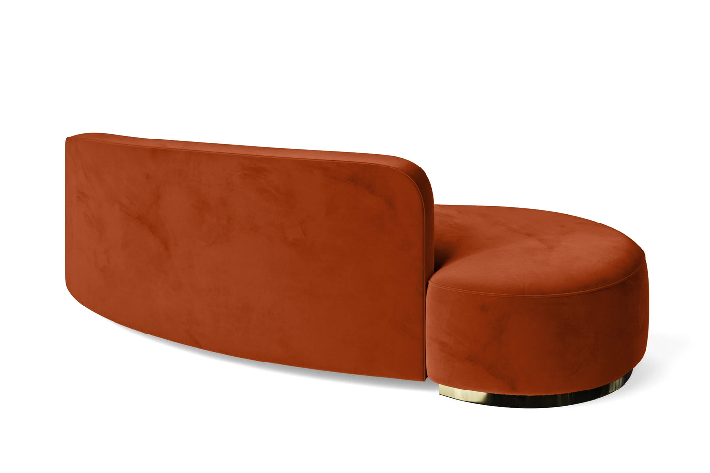 Teramo 3 Seater Sofa Orange Velvet