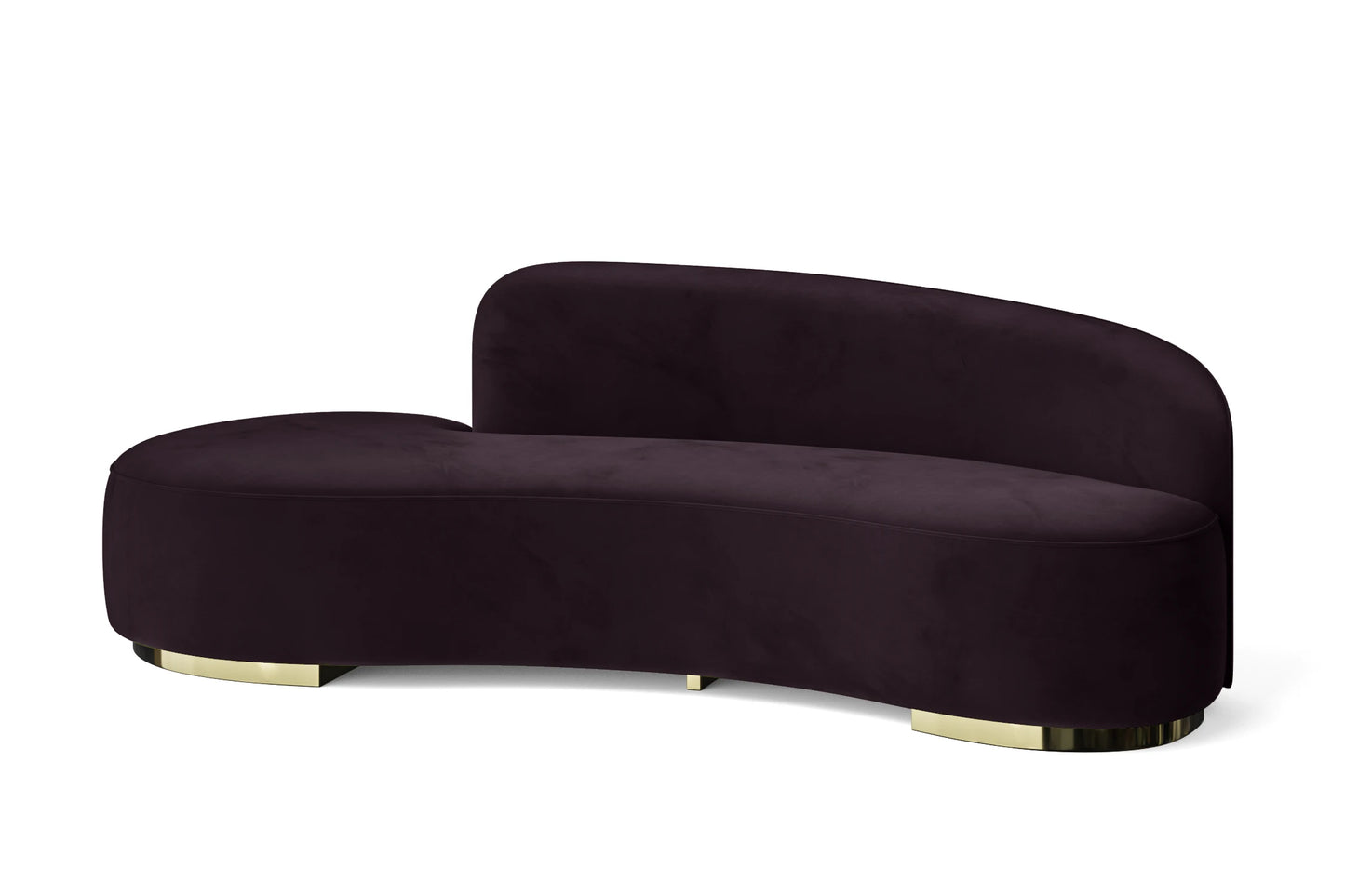 Teramo 3 Seater Sofa Purple Velvet