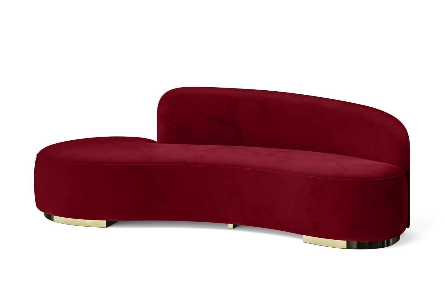 Teramo 3 Seater Sofa Red Velvet