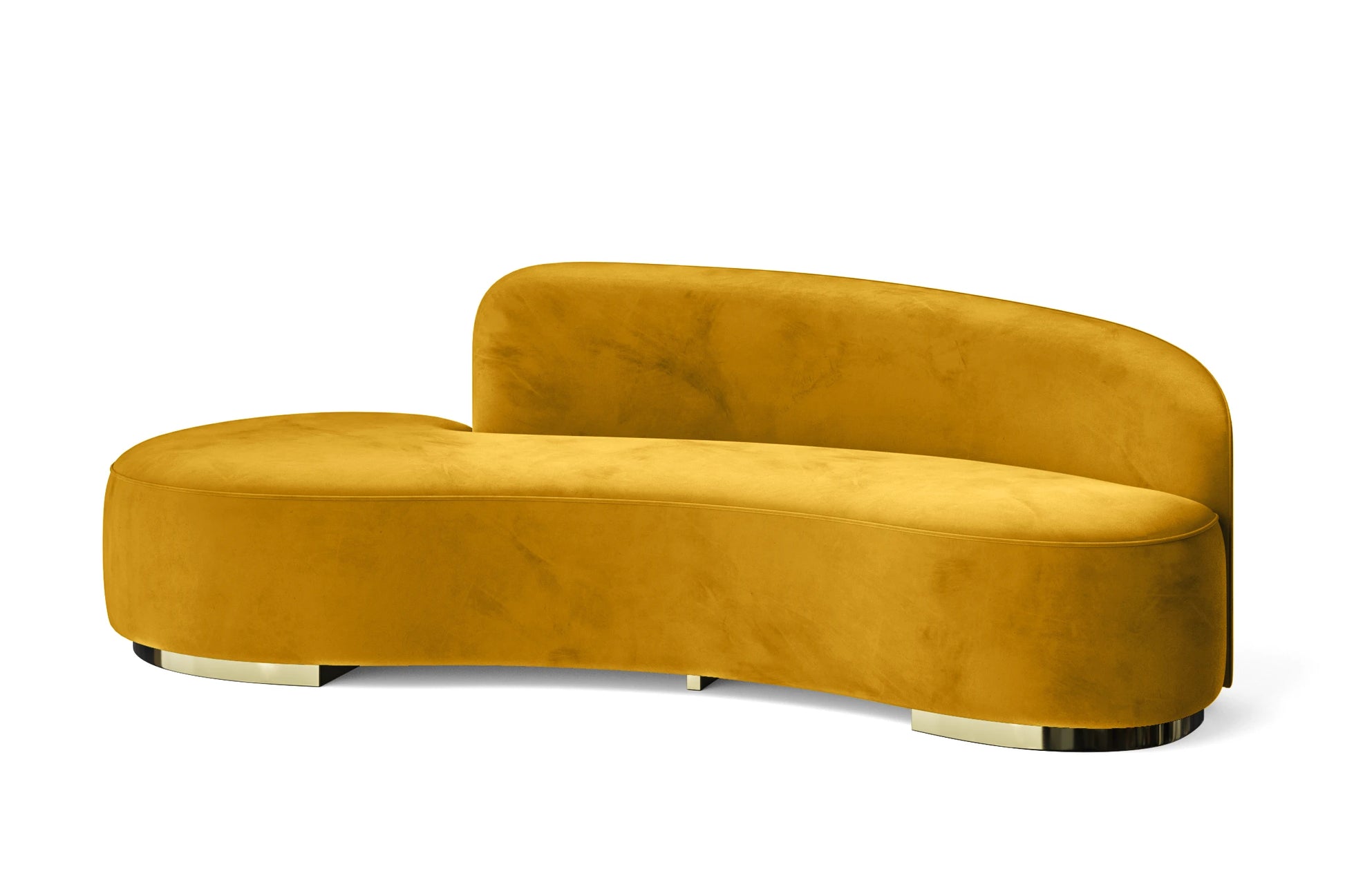 Teramo 3 Seater Sofa Yellow Velvet