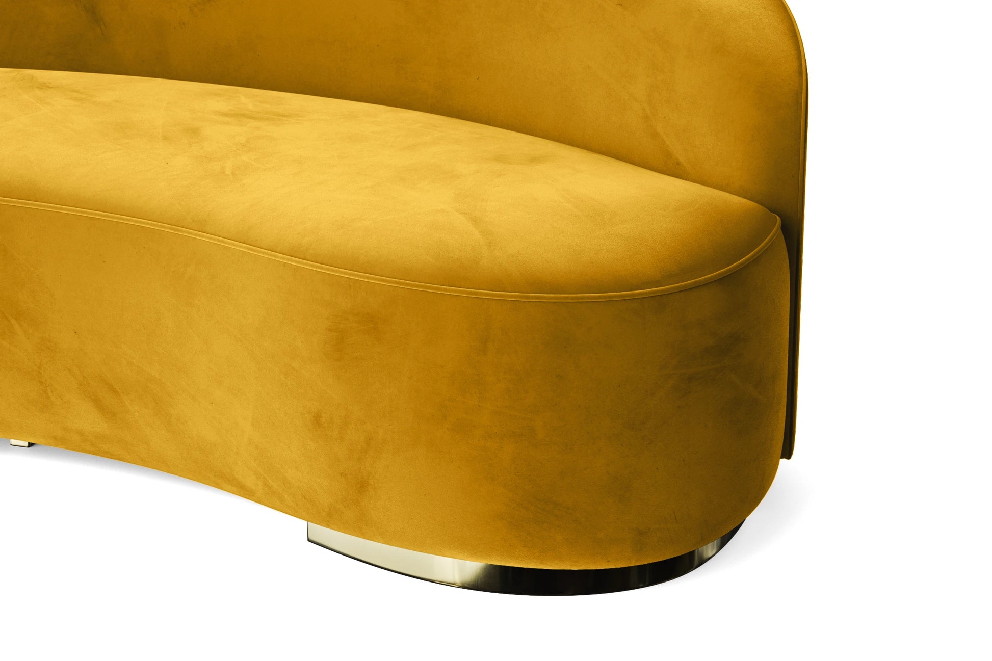 Teramo 3 Seater Sofa Yellow Velvet