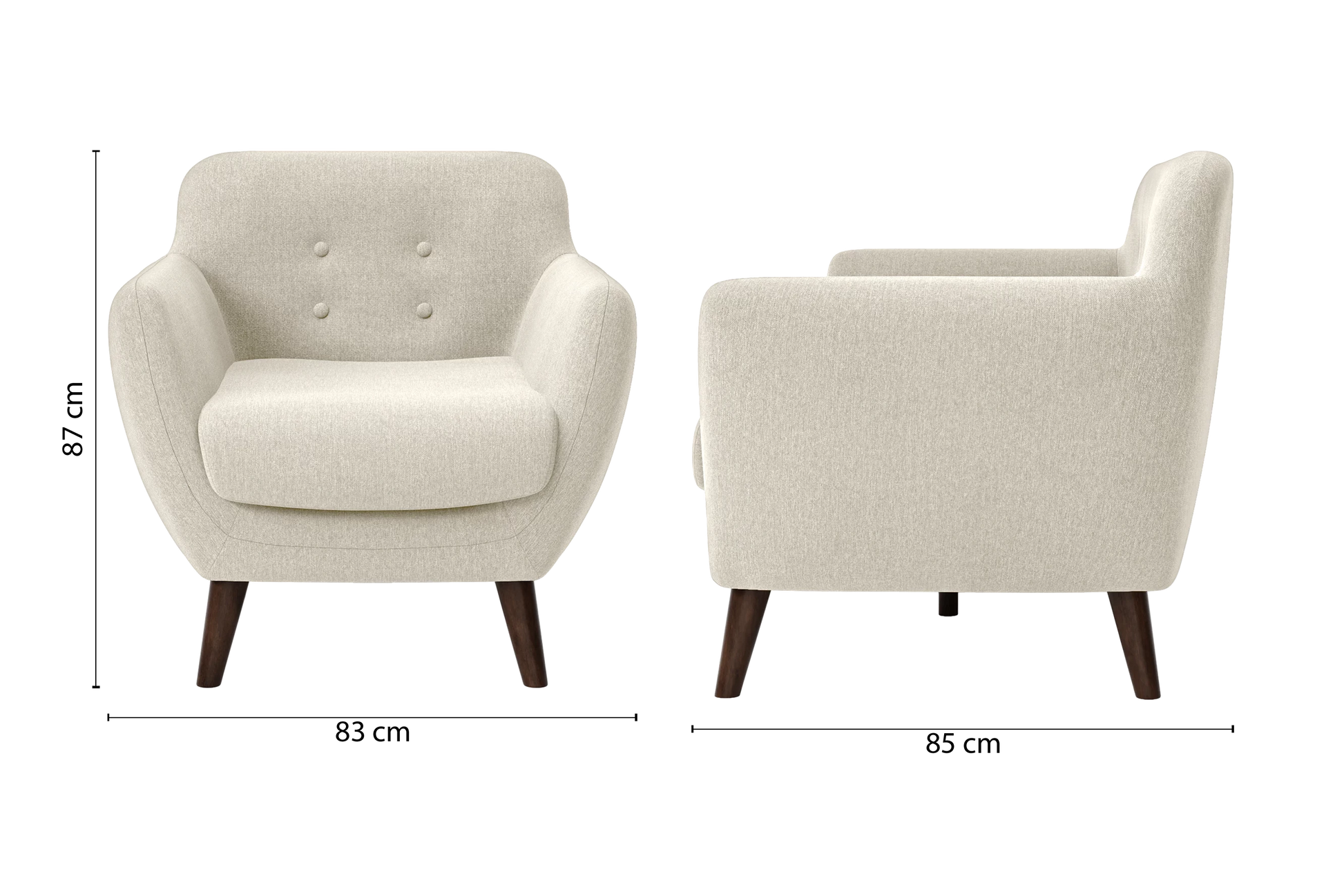 Terni Armchair Cream Linen Fabric