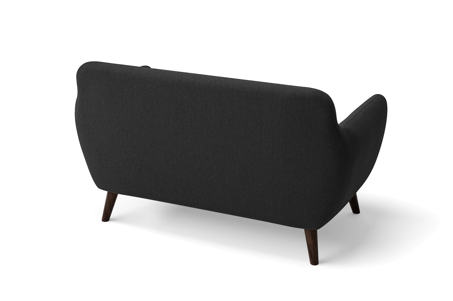 Terni 2 Seater Sofa Black Linen Fabric